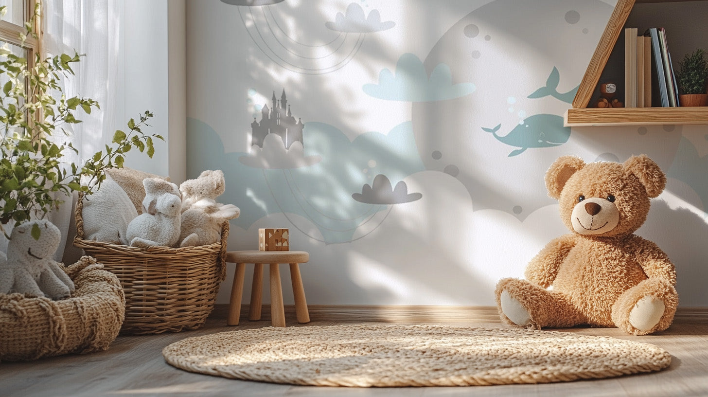 Cute Baby Room Wallpaper Mural - Giffywalls