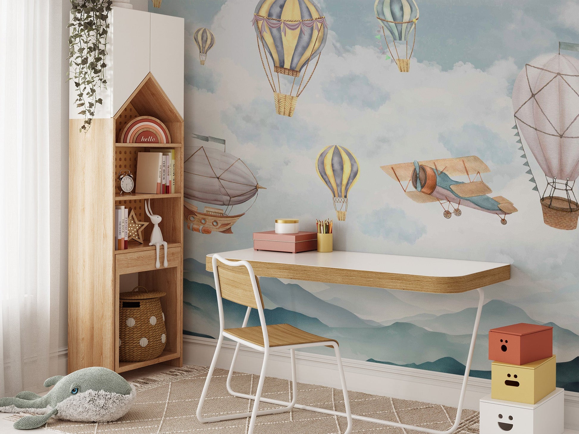 Cloud Drifter Airships Wall Mural - Giffywalls