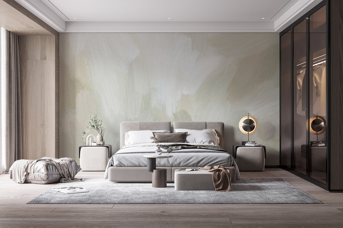 Abstract Pastel Earth Tone Wallpaper Mural - Giffywalls