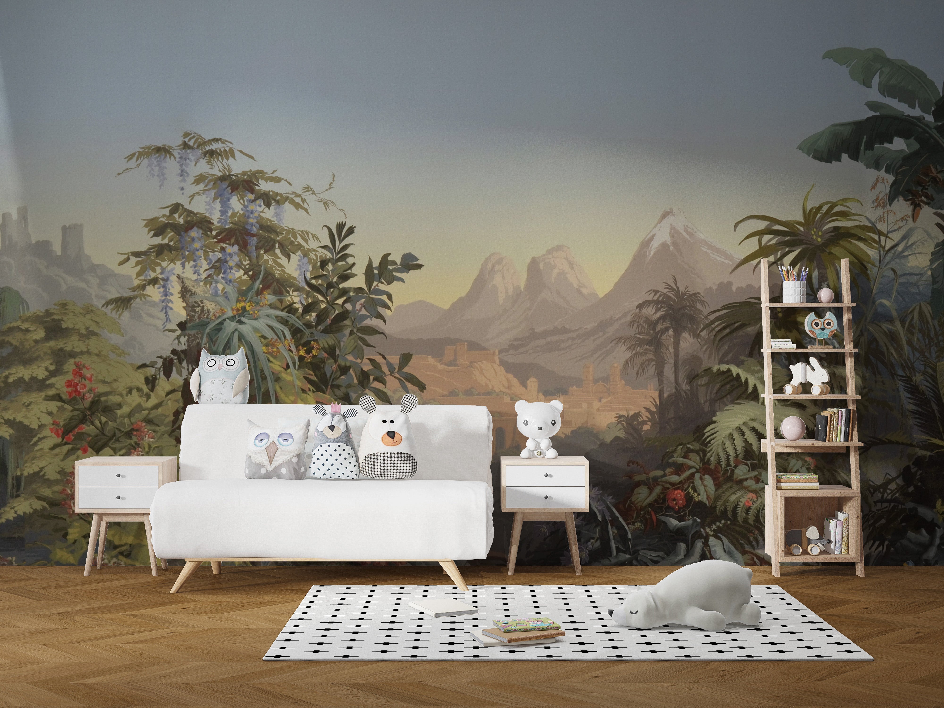 Tropical Forest & Mountains Wallpaper Murals - Giffywalls