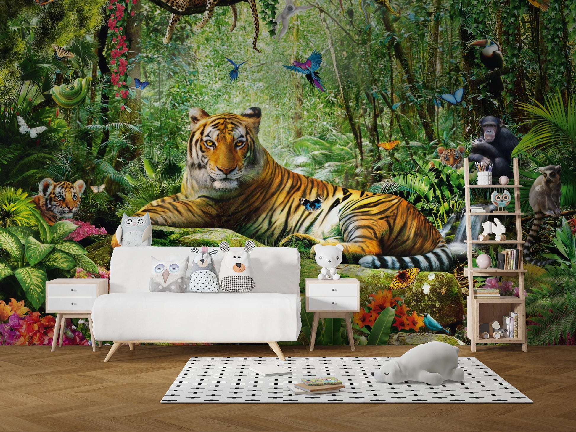 Royal Tiger View Of Jungle Wallpaper Murals - Giffywalls