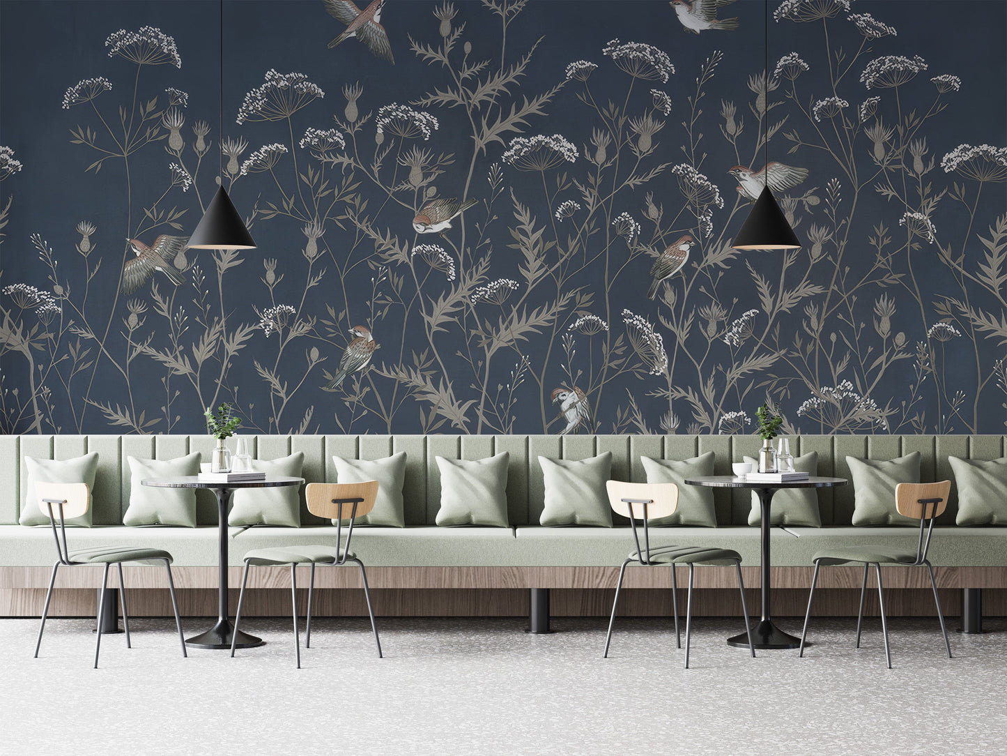 Evening Elegance Aviary Mural - Giffywalls