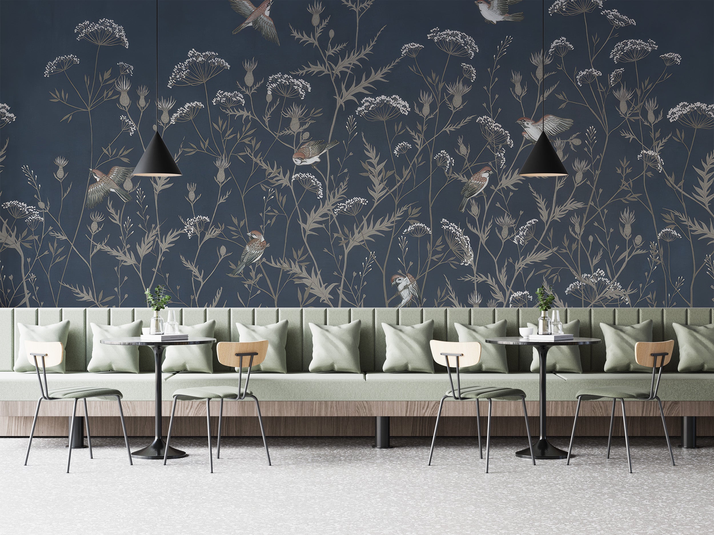 Evening Elegance Aviary Mural - Giffywalls