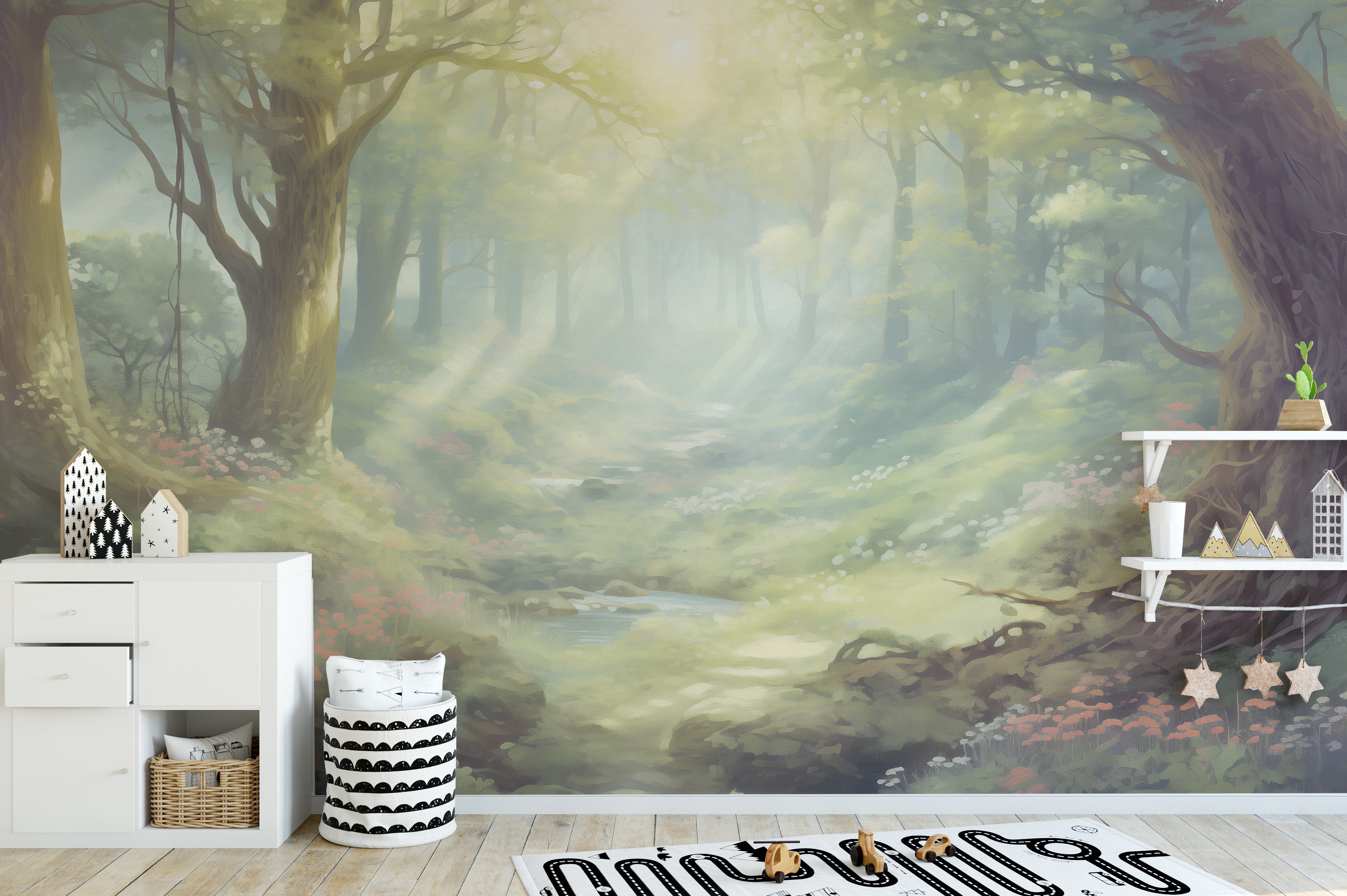 Sunset Forest Wallpaper Murals - Giffywalls