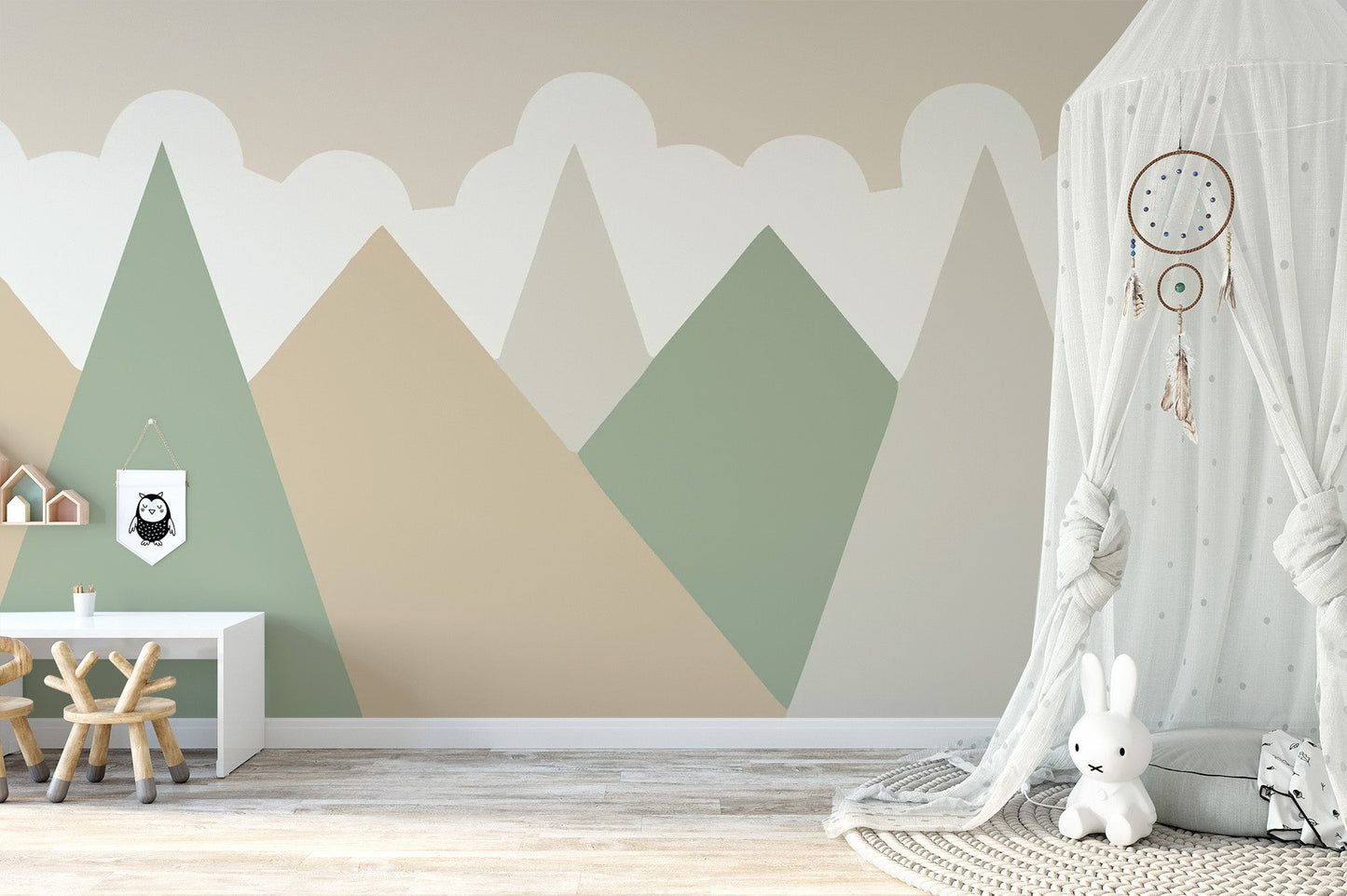 Earthy Mountain Animated Peel and Stick Wallpaper - Giffywalls