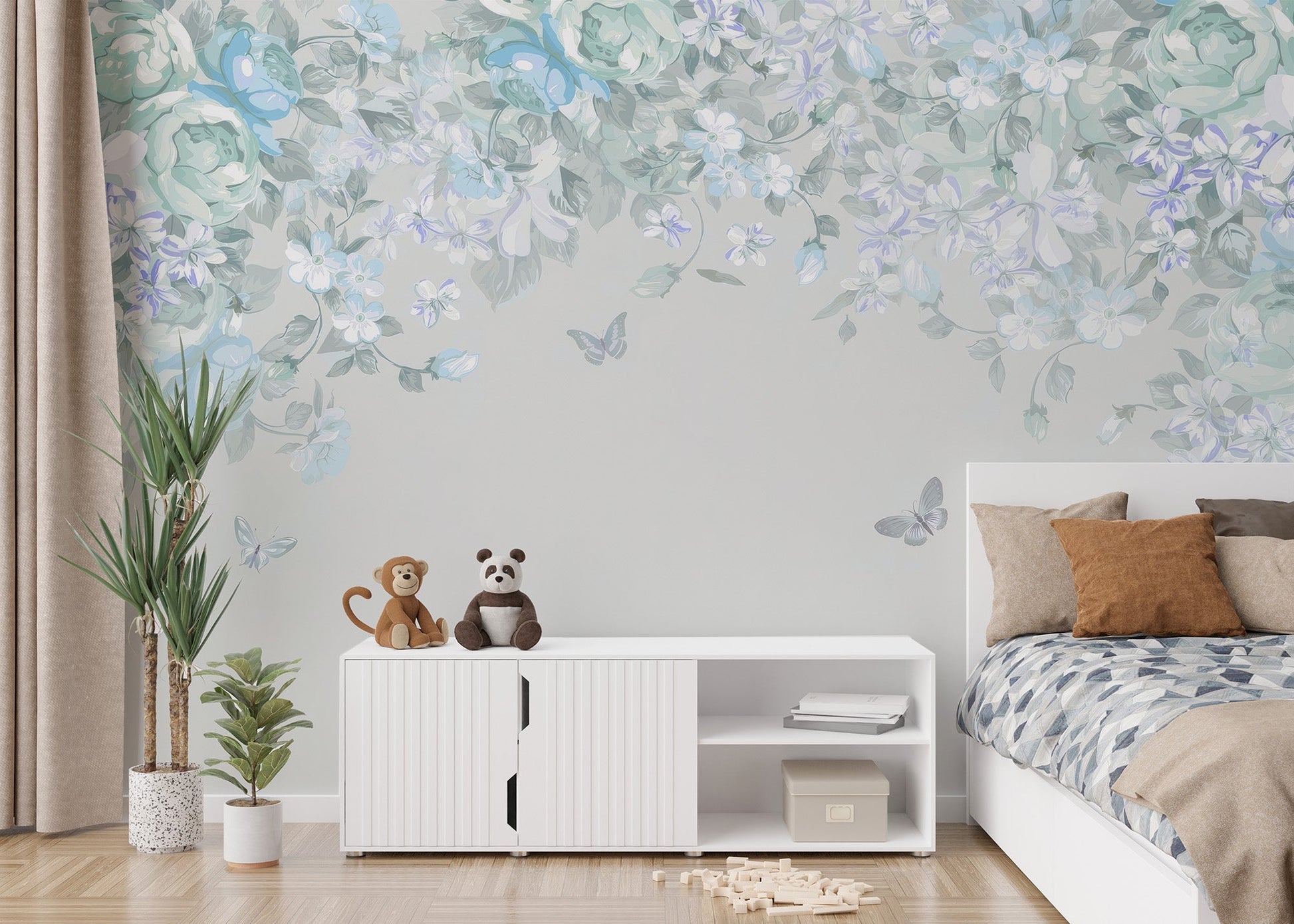 Butterfly Garden Wall Mural - Giffywalls