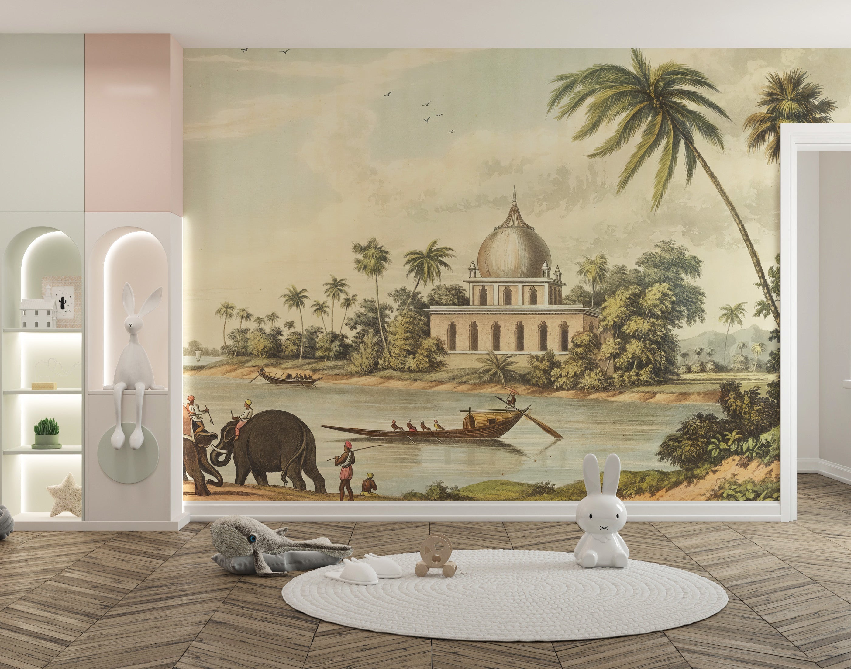 Old Riverside Indian CIty View Wallpaper Murals - Giffywalls