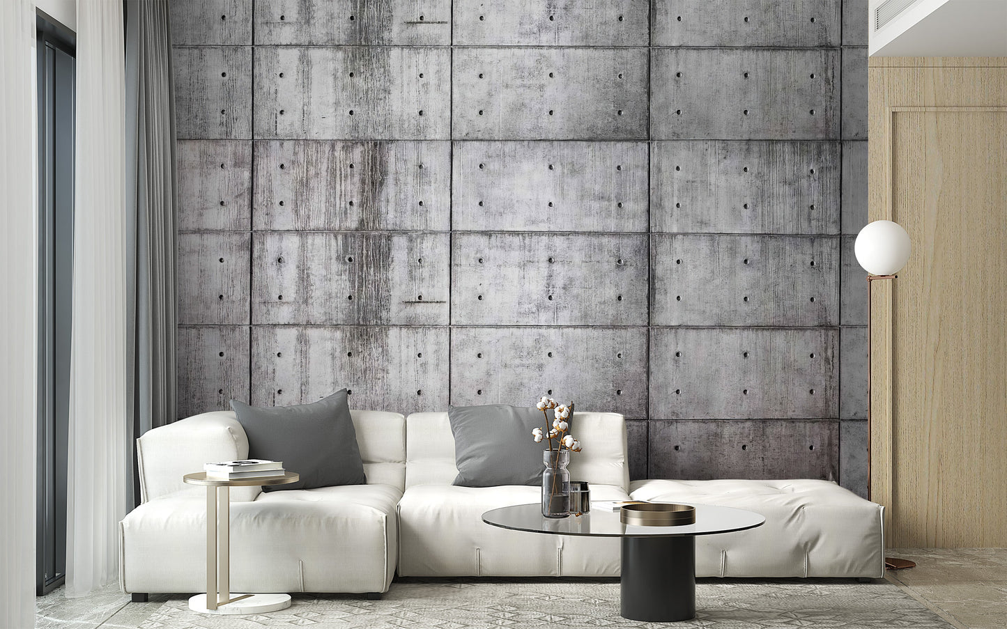 Raw Concrete Wallpaper Mural - Giffywalls