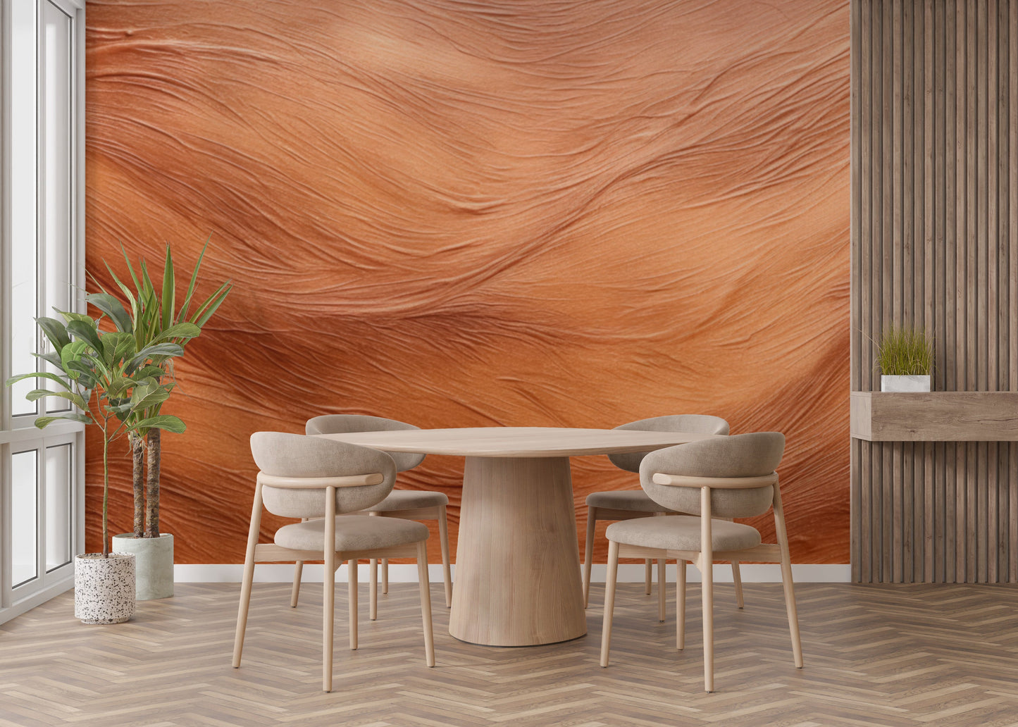 Brown Abstract Wallpaper Mural - Giffywalls