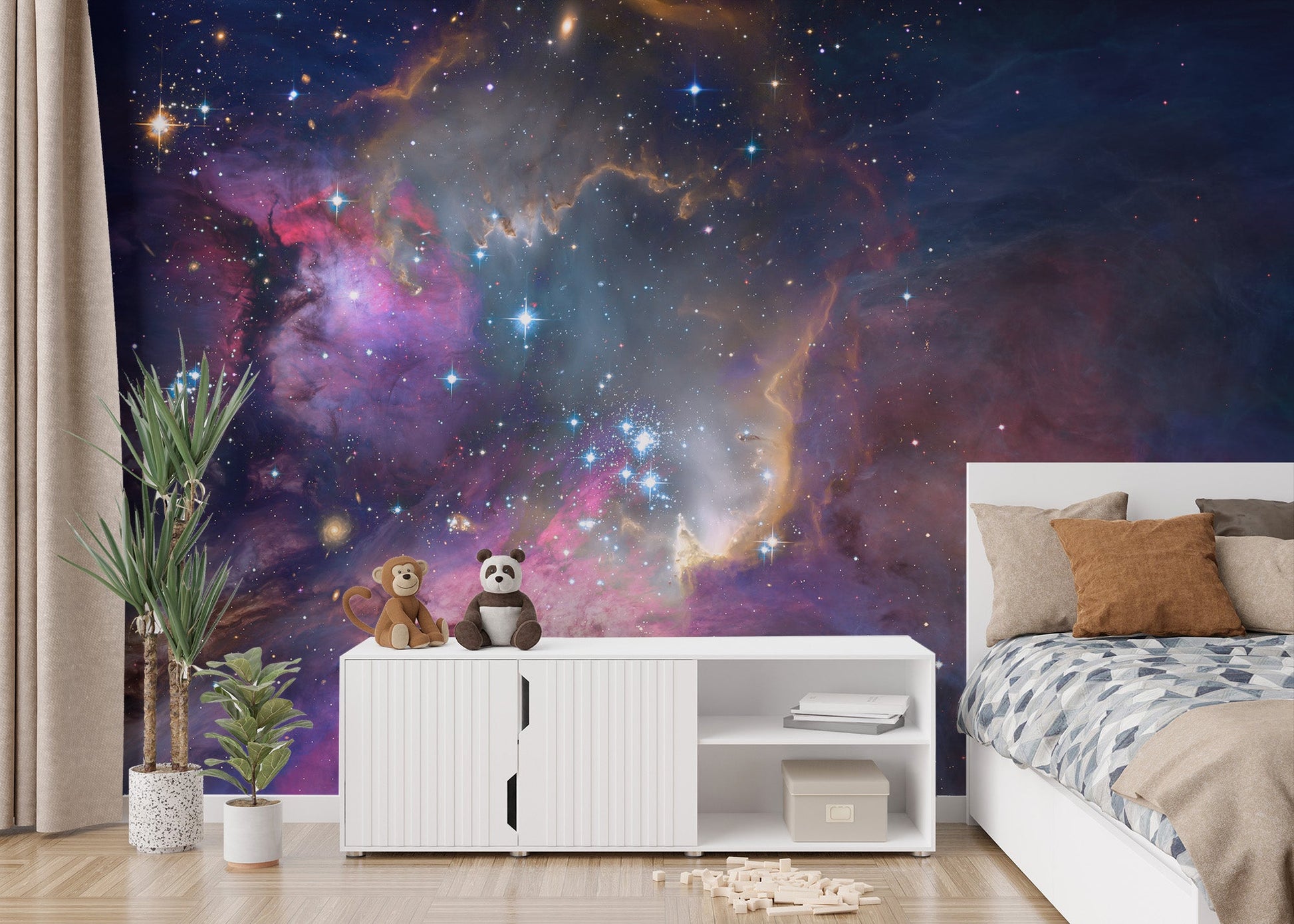 Galactic Nebula Space Wall Mural - Giffywalls