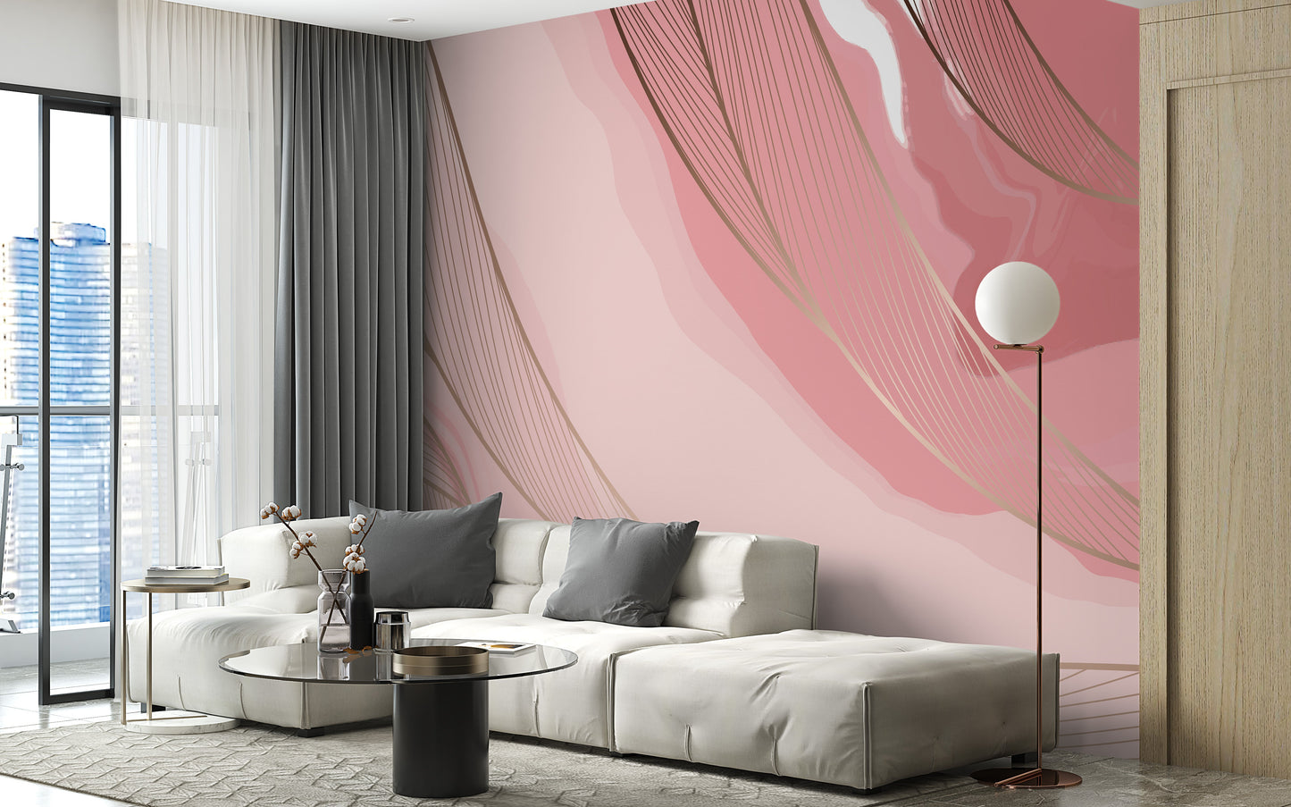 Luxurious Pink Gold Marble Wallpaper Murals - Giffywalls