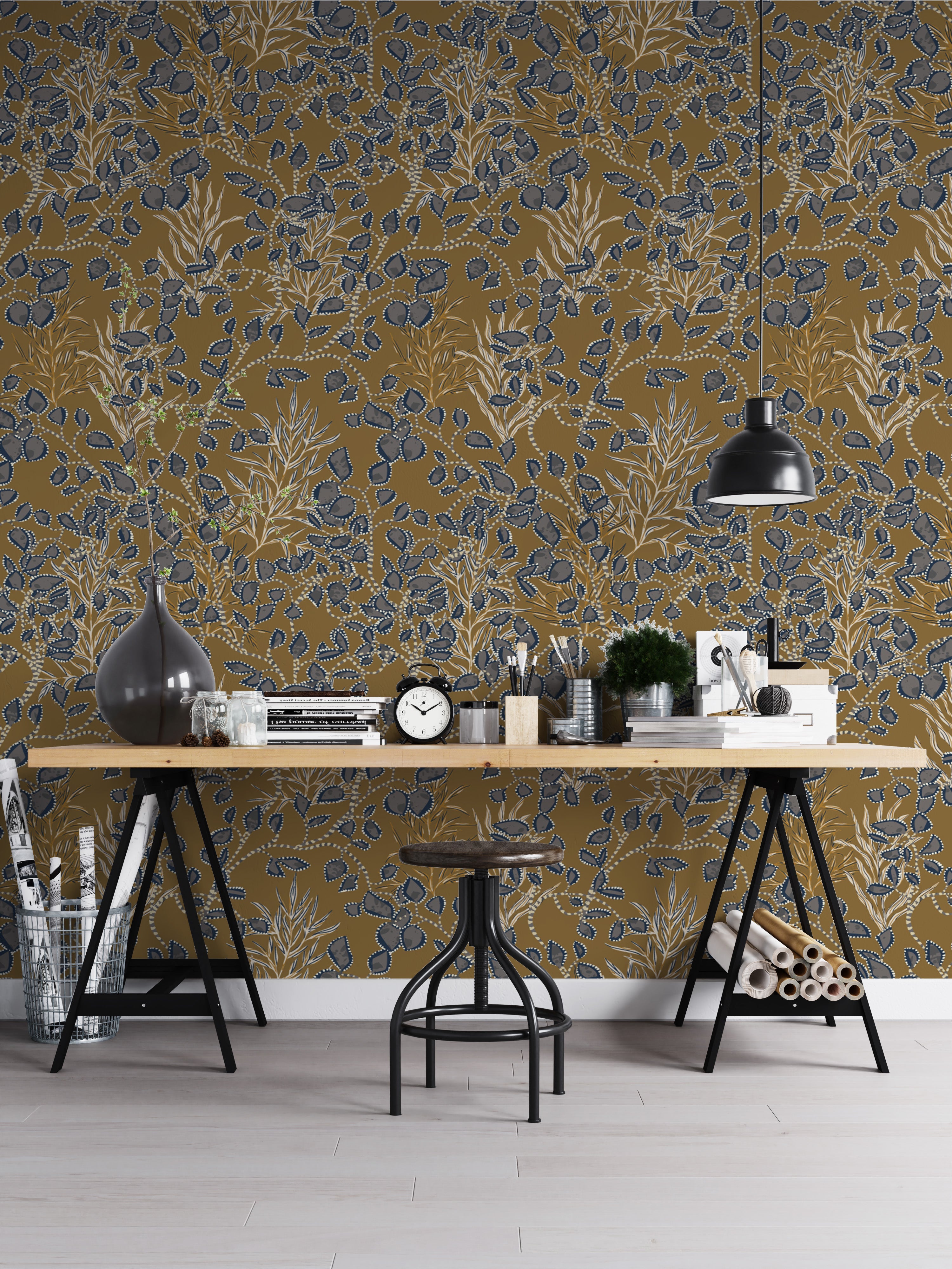 Decorative Amber Jewel Bohemian Wallpaper Mural



