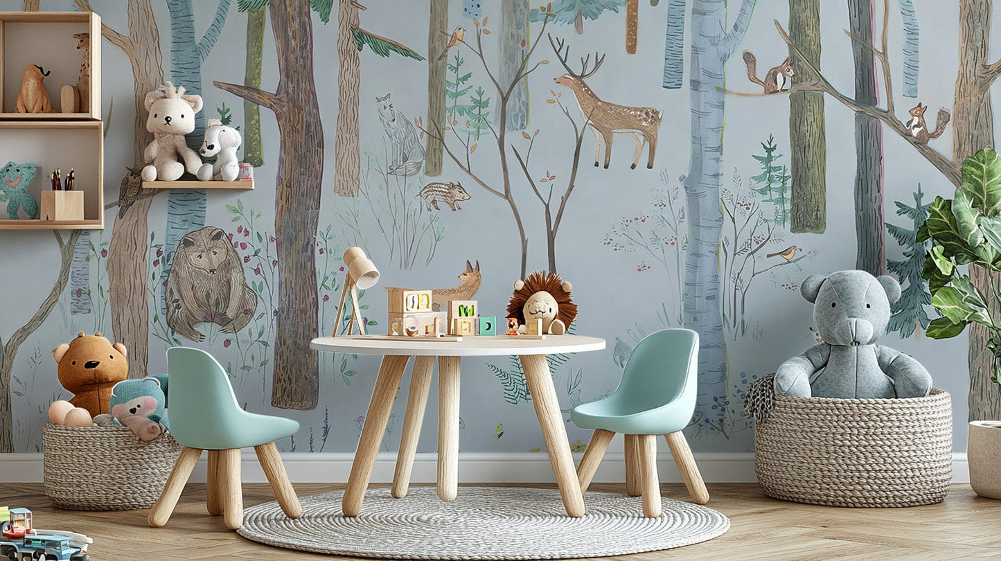 Mystical wildlife wallpaper mural for walls