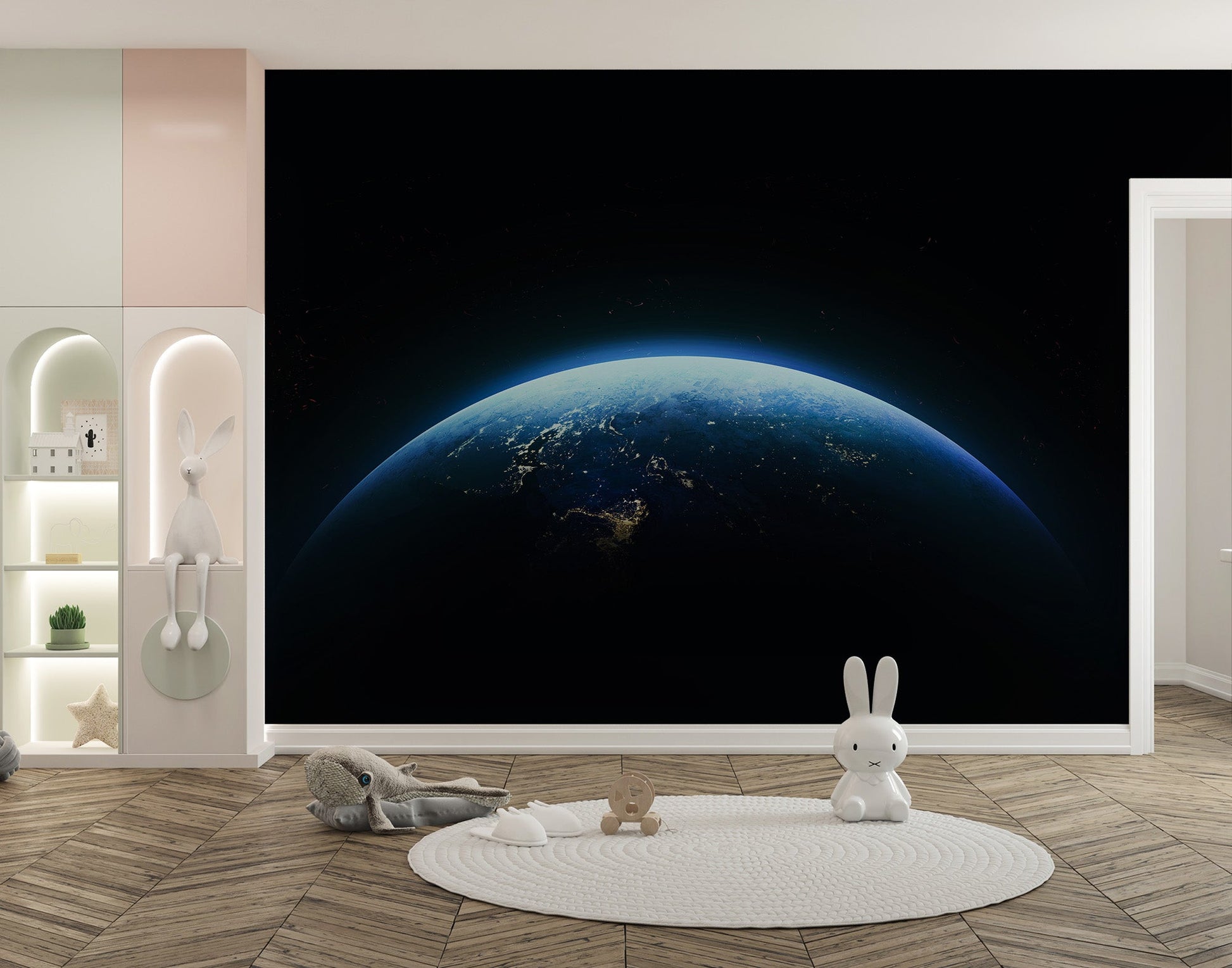 Earth From Space Wall Mural - Giffywalls