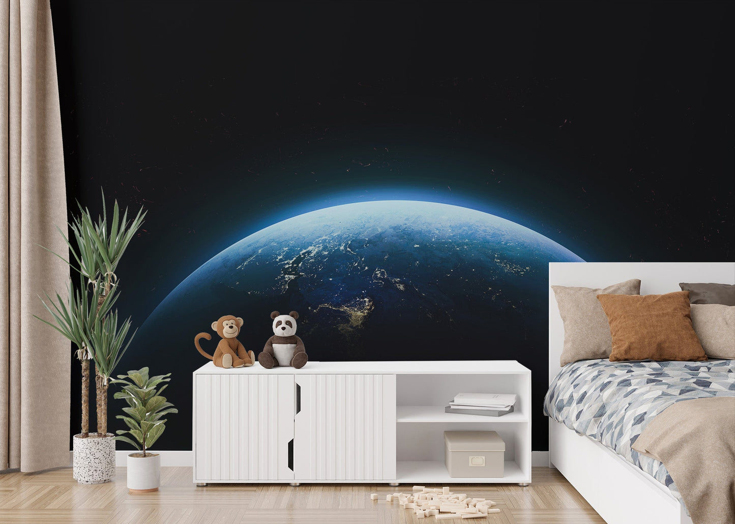 Earth From Space Wall Mural - Giffywalls