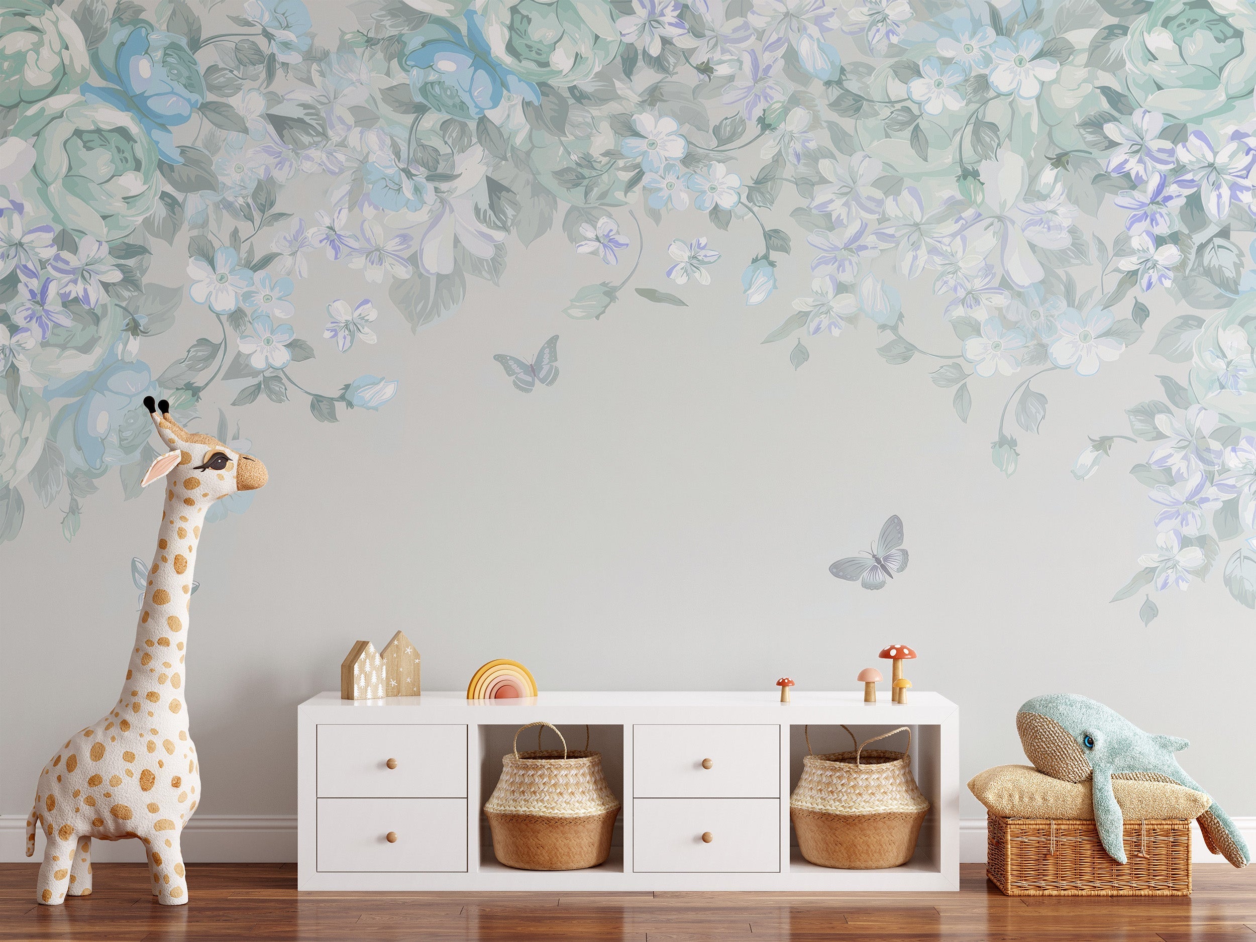 Butterfly Garden Wall Mural - Giffywalls