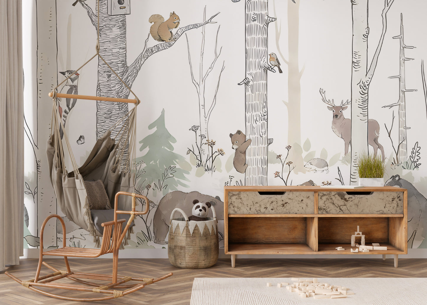 Mystical Forest Animals Wallpaper Mural
