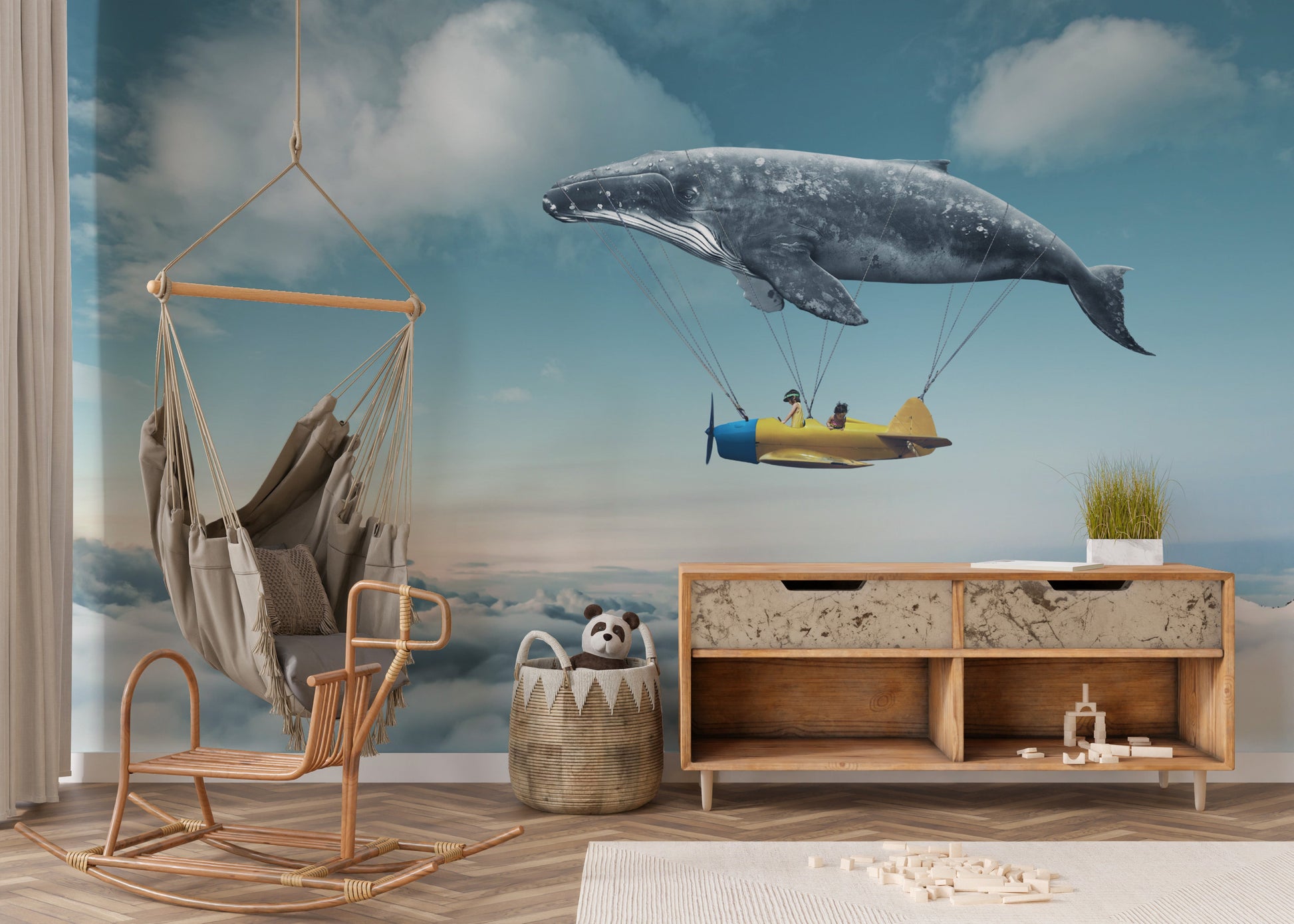 Whale and Stars Celestial Wall Art
