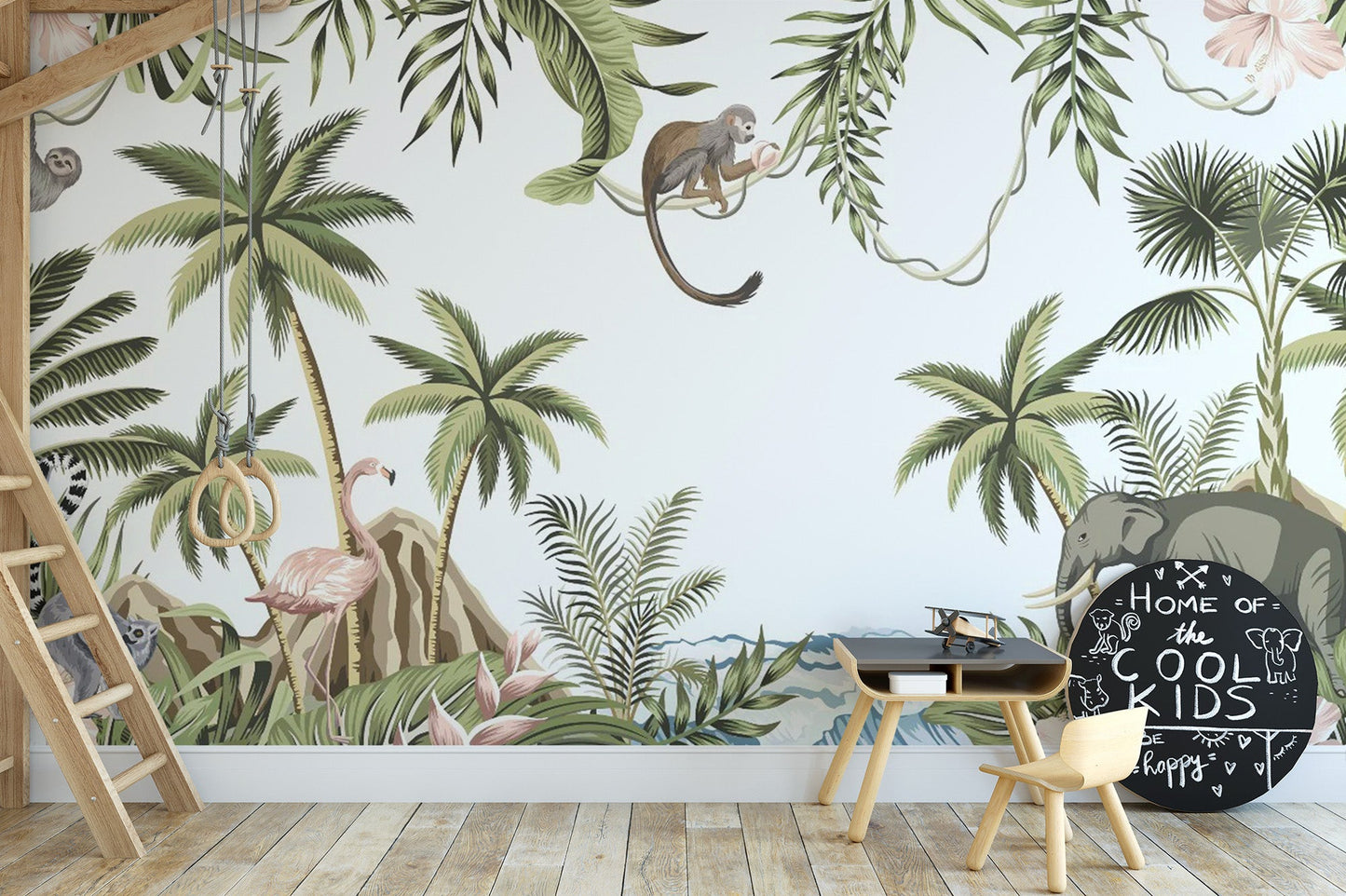 Vintage Tropical Forest Wallpaper mural - Giffywalls