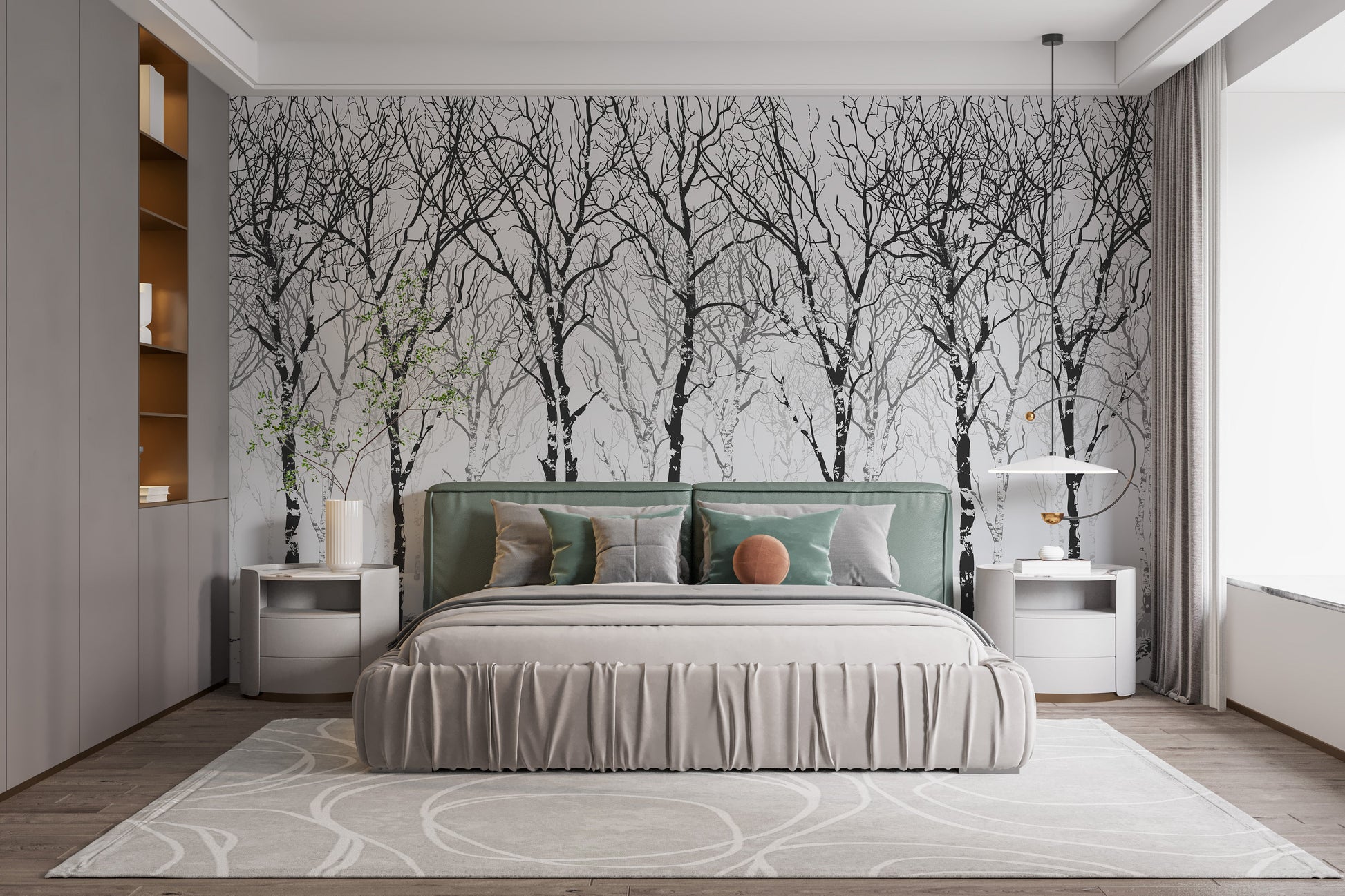 Winter Snow Forest Tree Wallpaper Murals - Giffywalls