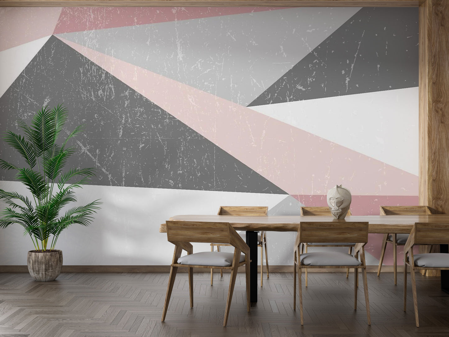 Grunge Triangle Scandinavian Wallpaper Murals - Giffywalls