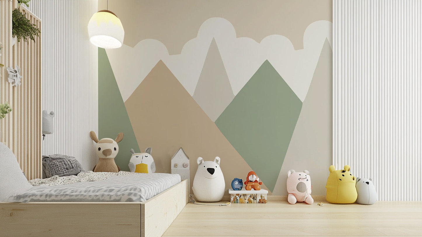 Earthy Mountain Animated Peel and Stick Wallpaper - Giffywalls