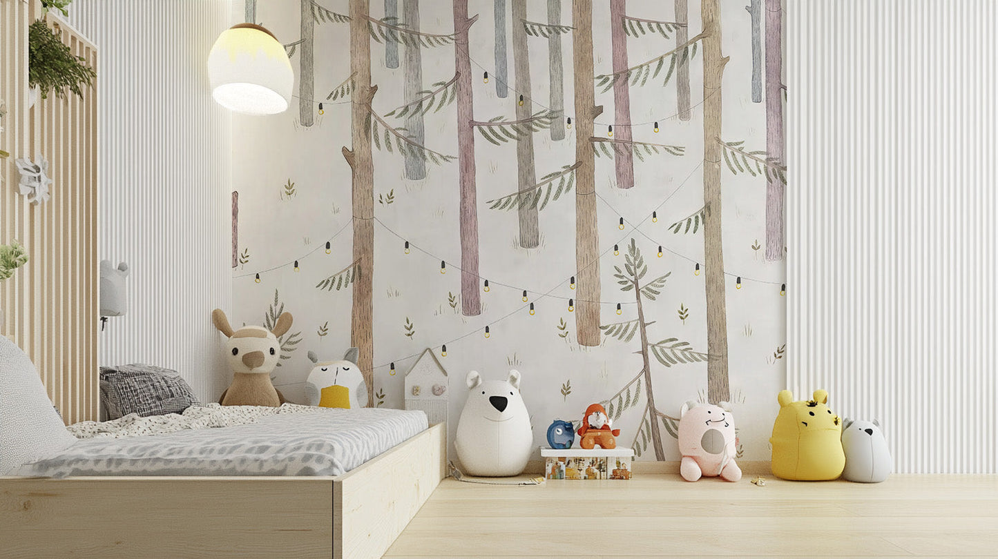 Fairy Tale Timber Glow Mural - Giffywalls