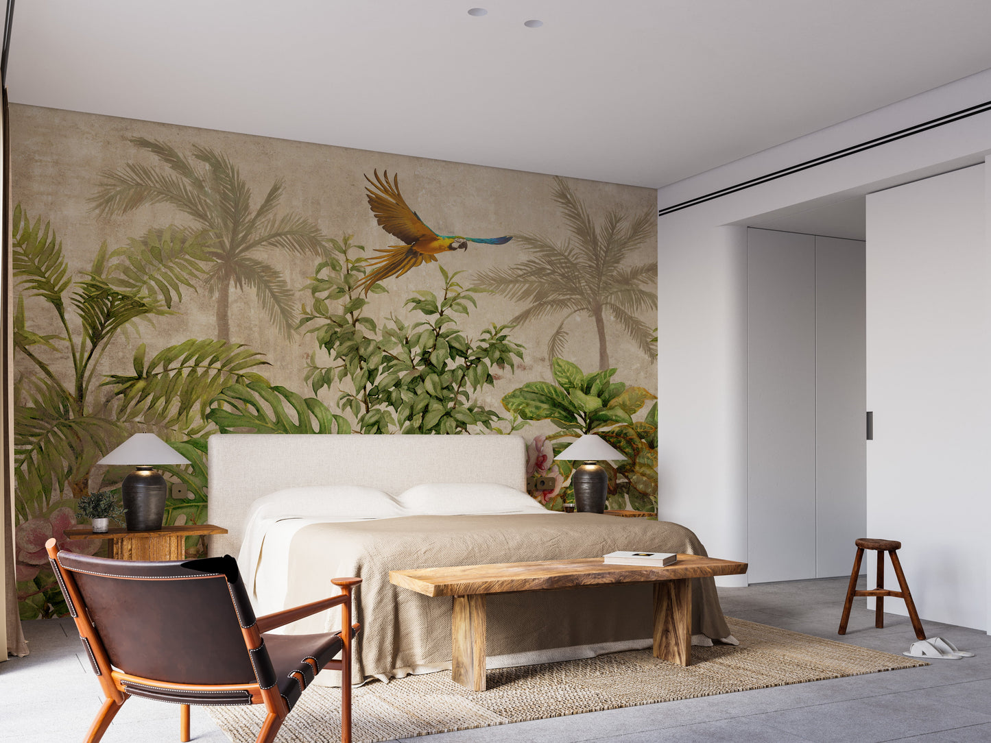 Exotic Feathered Fliers on Tropical Jungle Wallpaper - Giffywalls