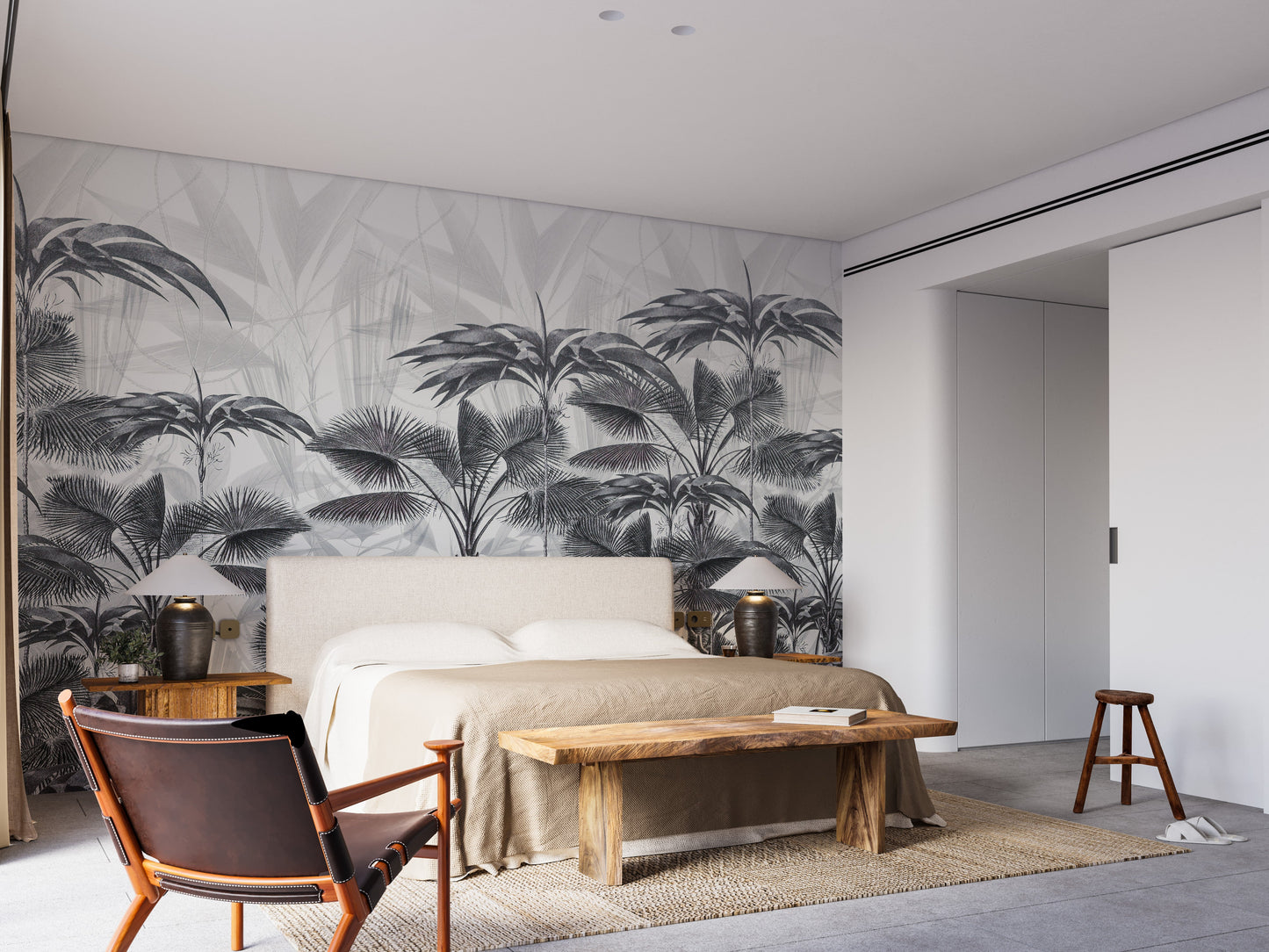 Bushy Tranquil Palms Wallpaper Murals - Giffywalls