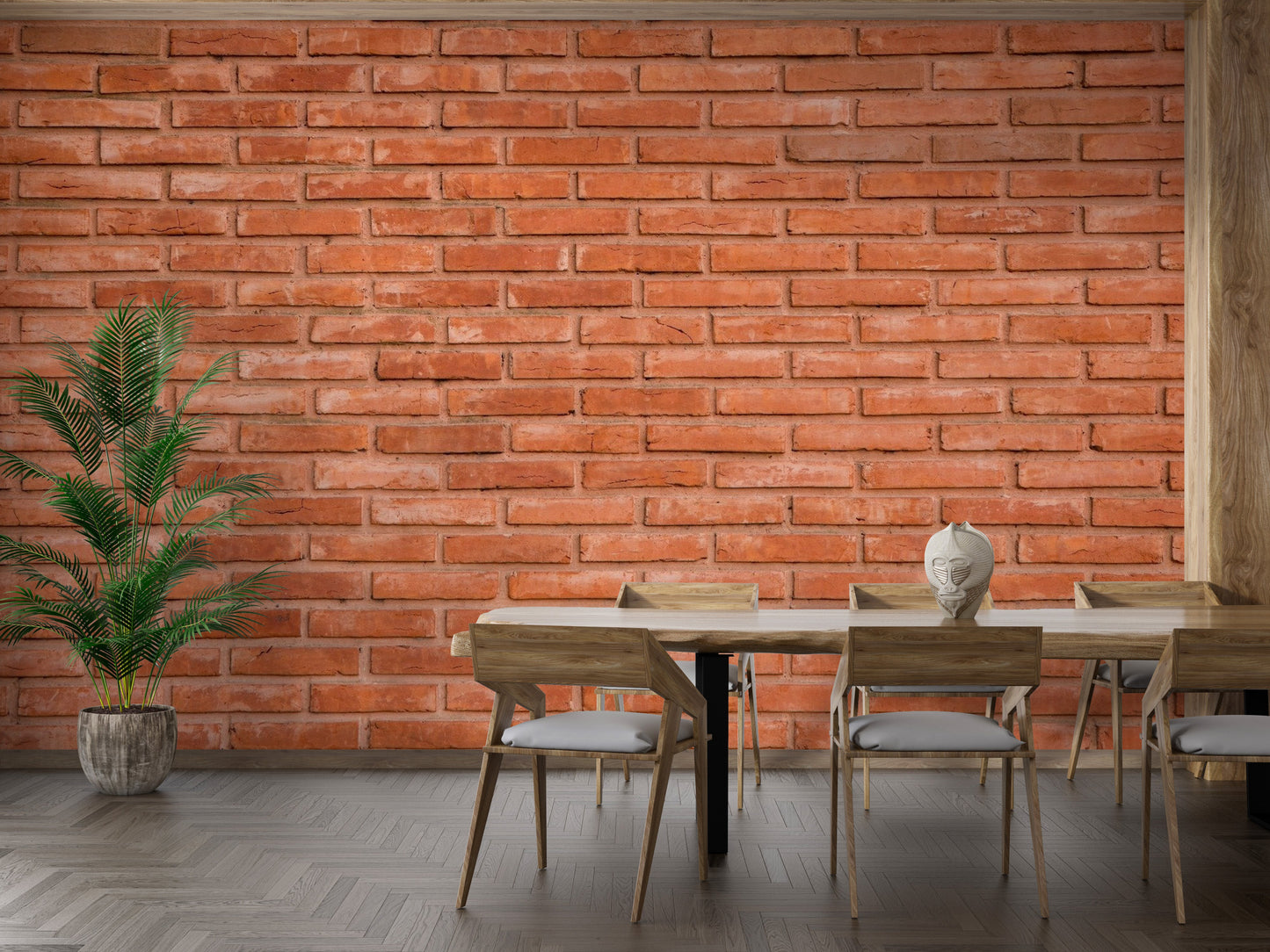 Red Bricks Wallpaper Mural - Giffywalls