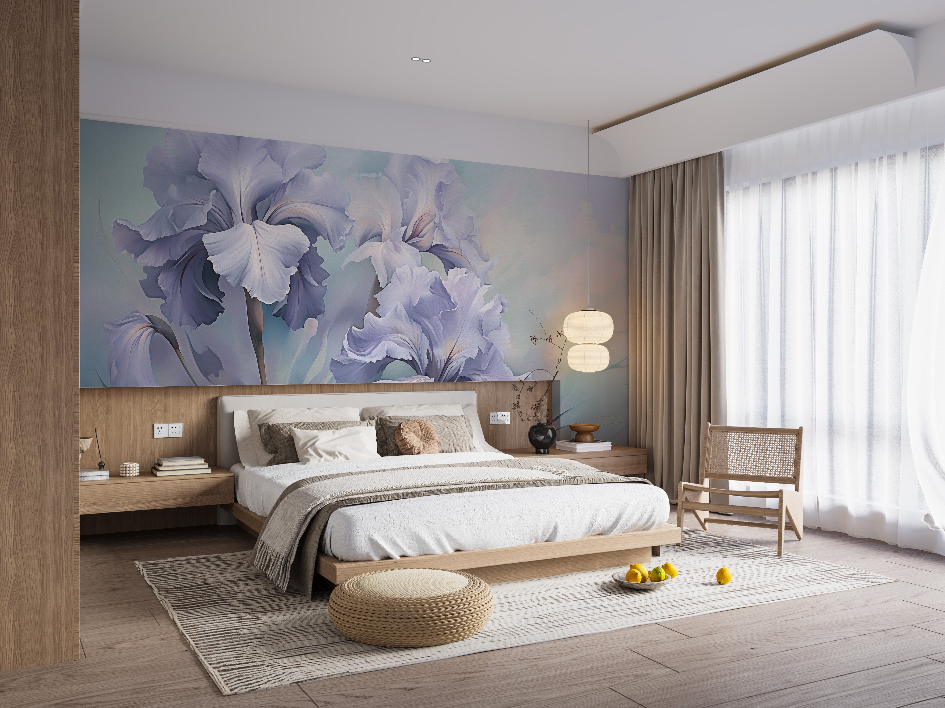 Wild Purple Iris Wallpaper Murals - Giffywalls