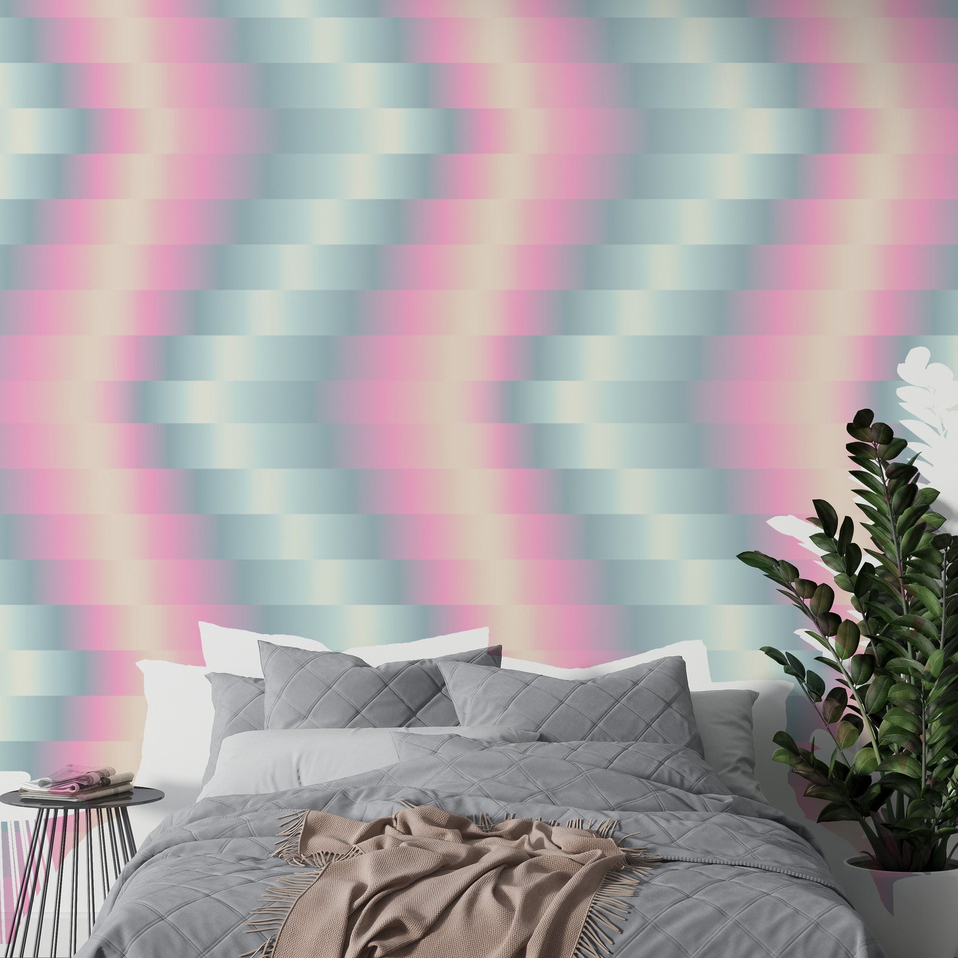 Dynamic Whimsical Wave Pattern Wallpaper
