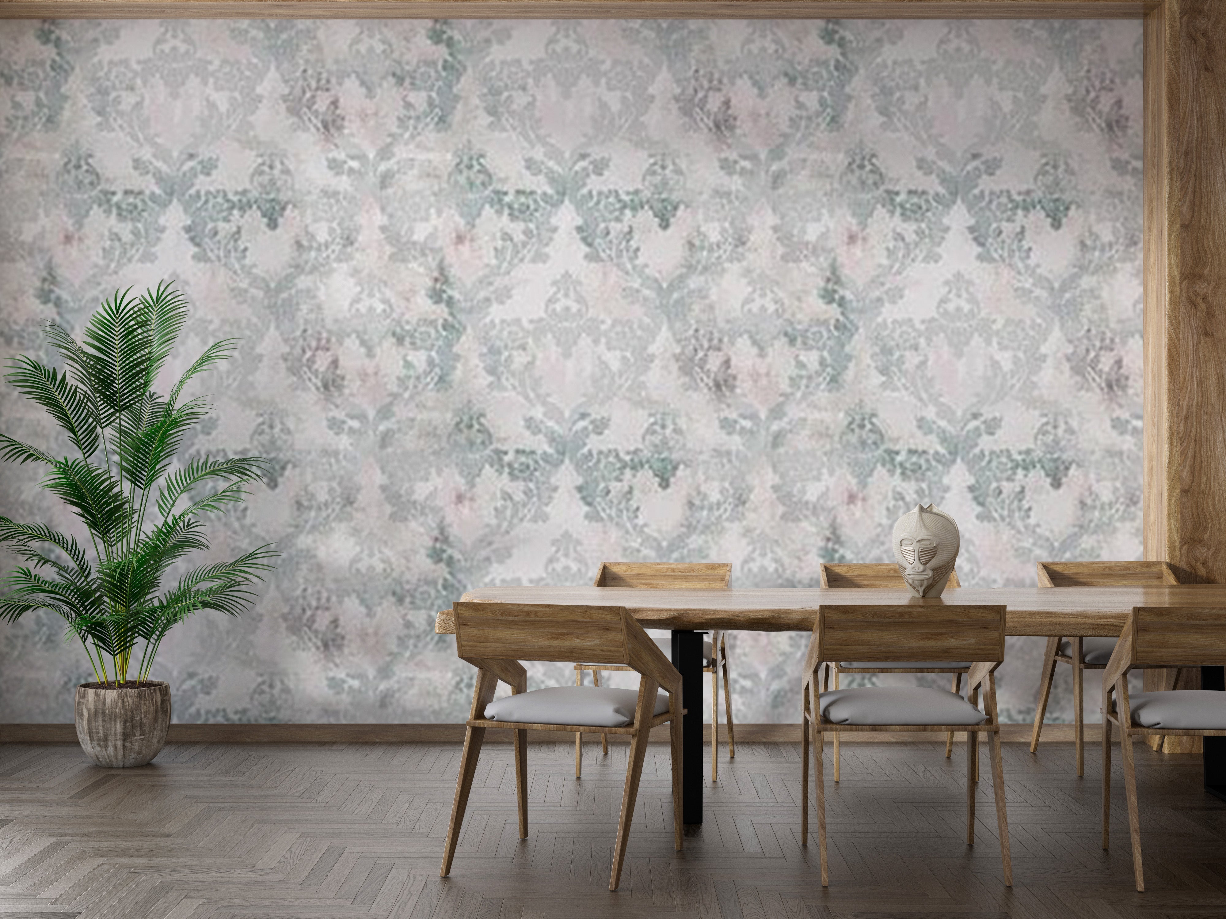 Pink damask wallpaper, perfect for any room
