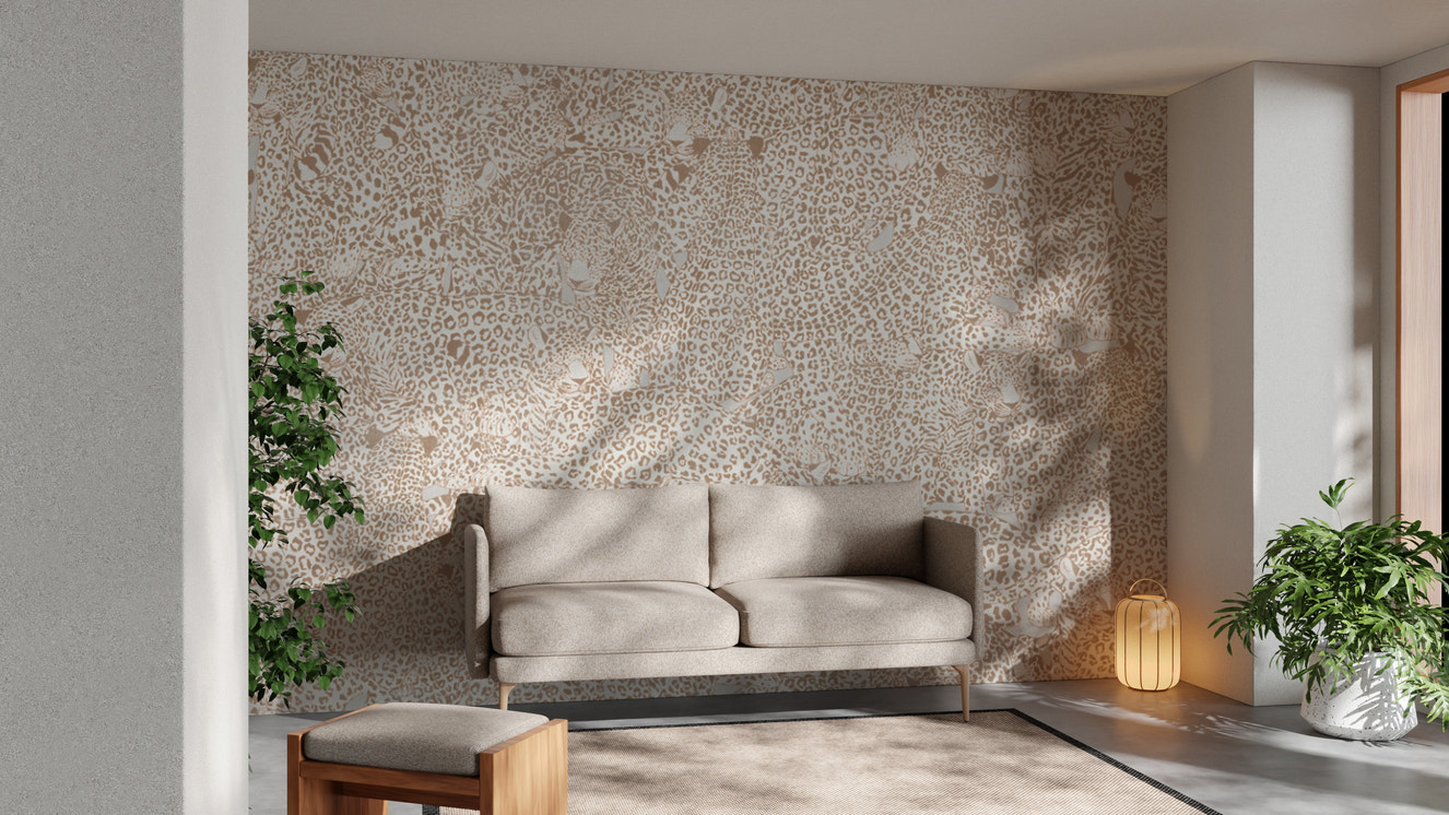 Bold cheetah print wallpaper for a wild and stylish statement.
