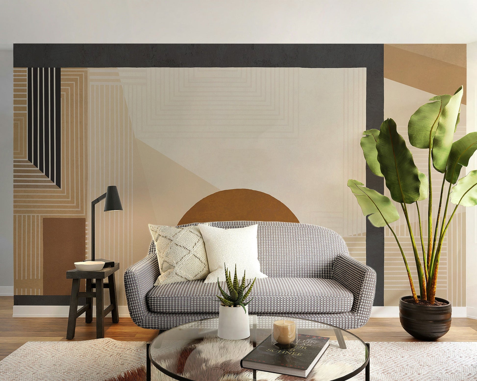 Geometric Modern Art Wall Mural - Giffywalls