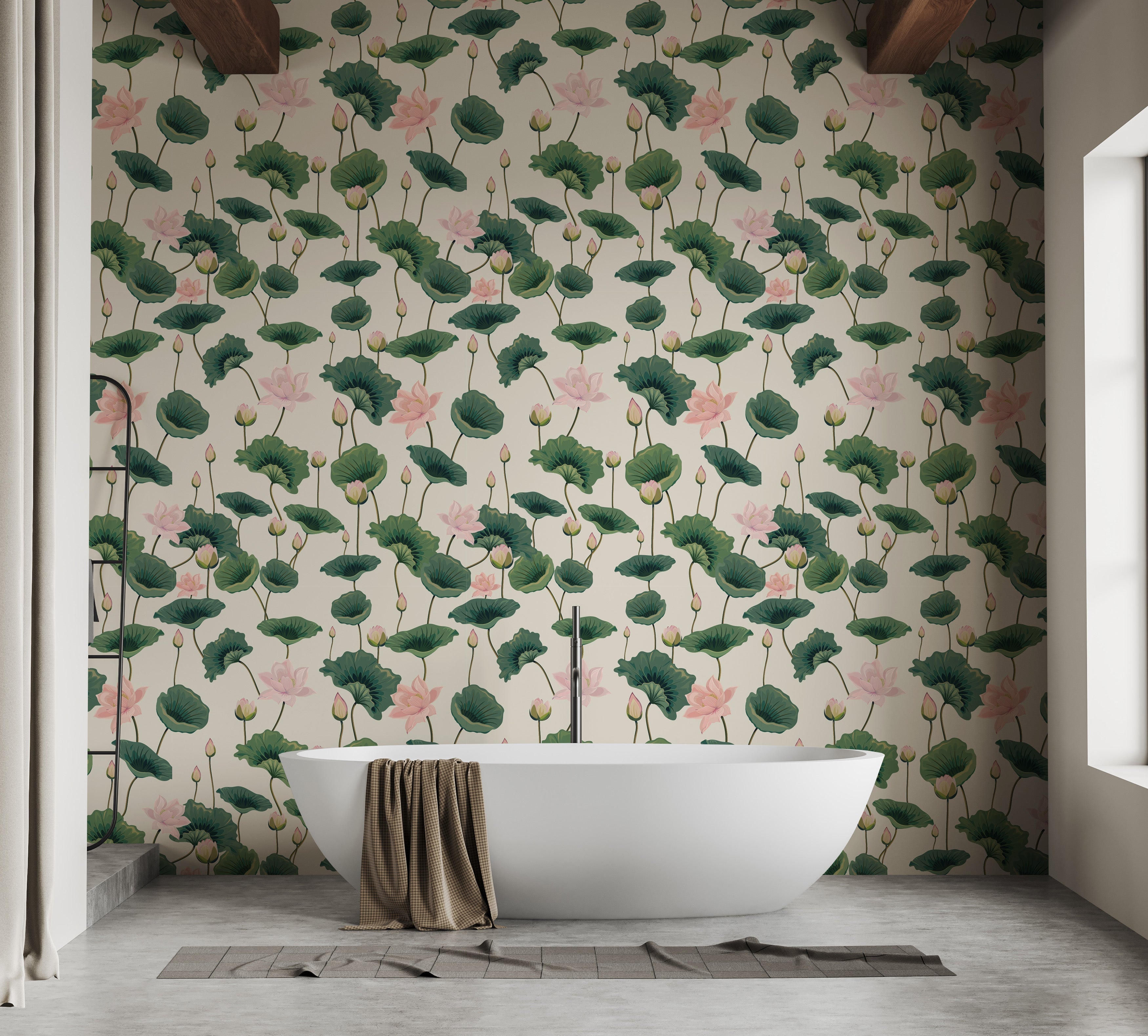 Lotus flower wallpaper with calming hues
