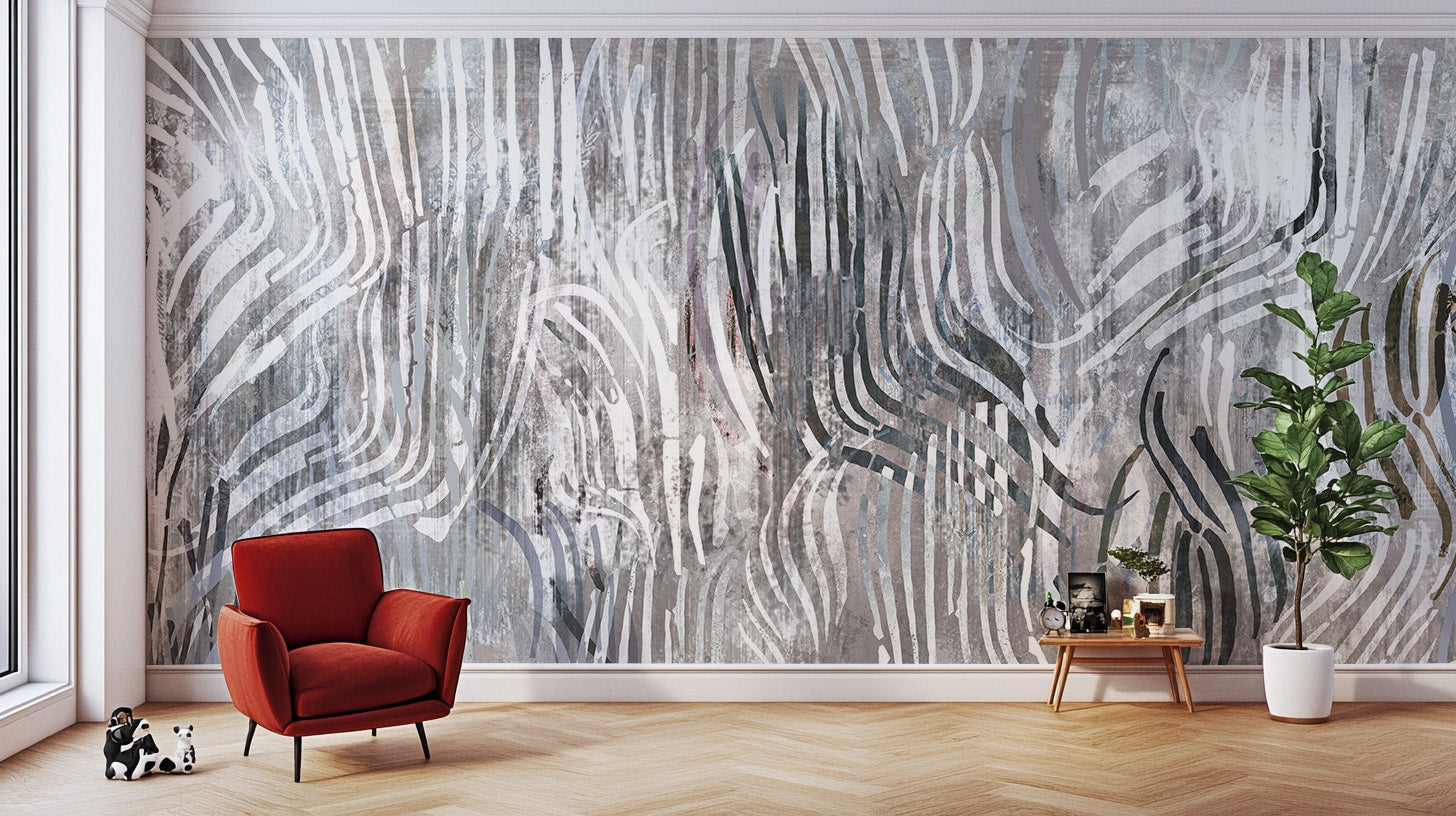 Modern Abstract Wallpaper Mural - Giffywalls