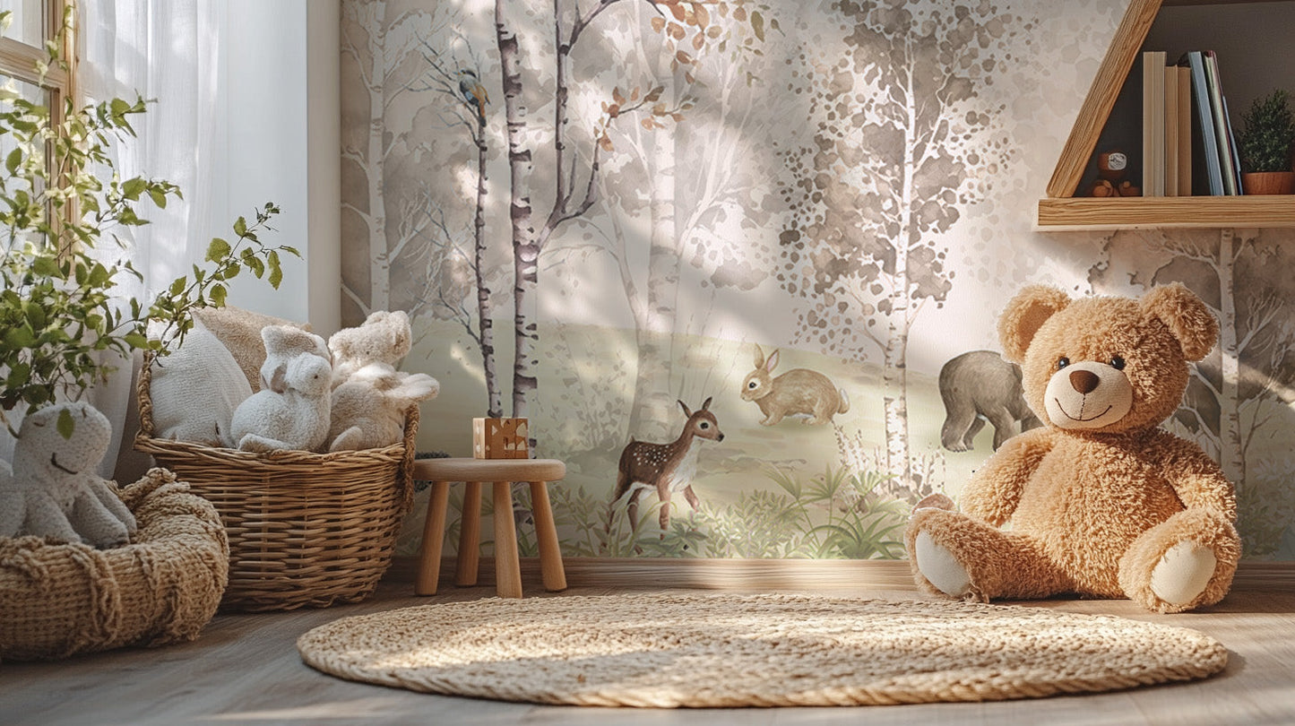 Magical Menagerie Woodland Mural - Giffywalls