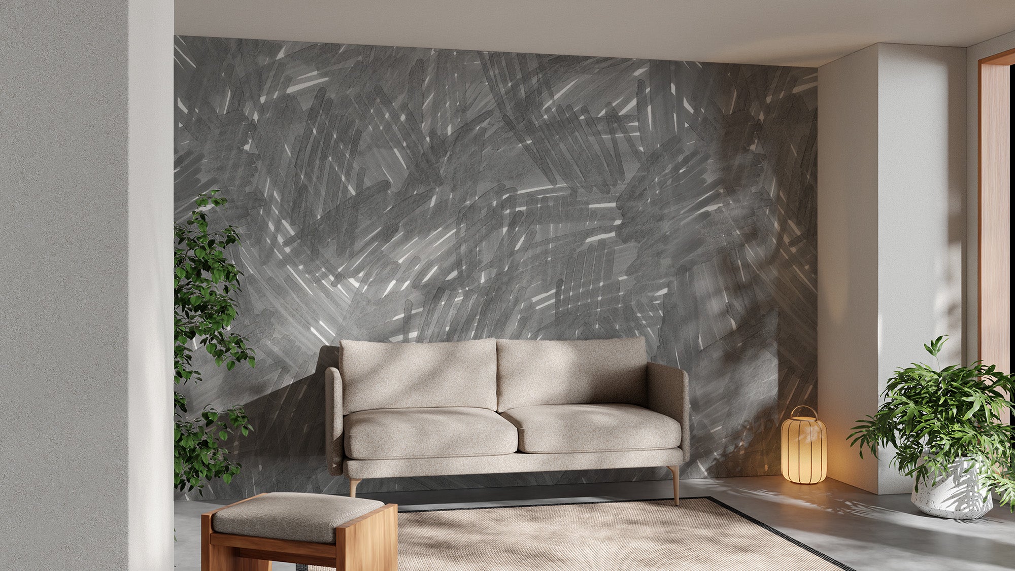 Elegant natural artistic wall mural