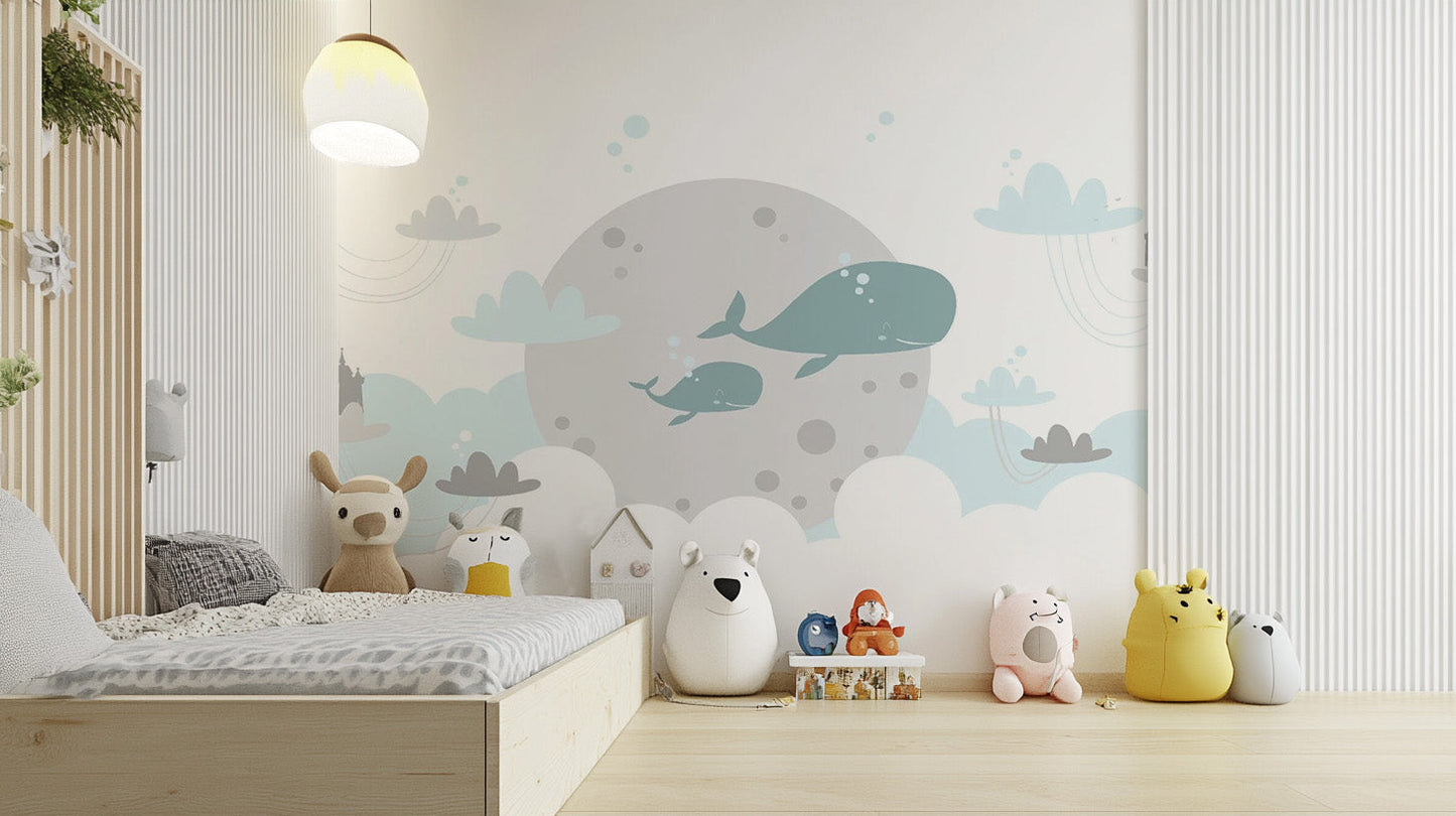 Cute Baby Room Wallpaper Mural - Giffywalls