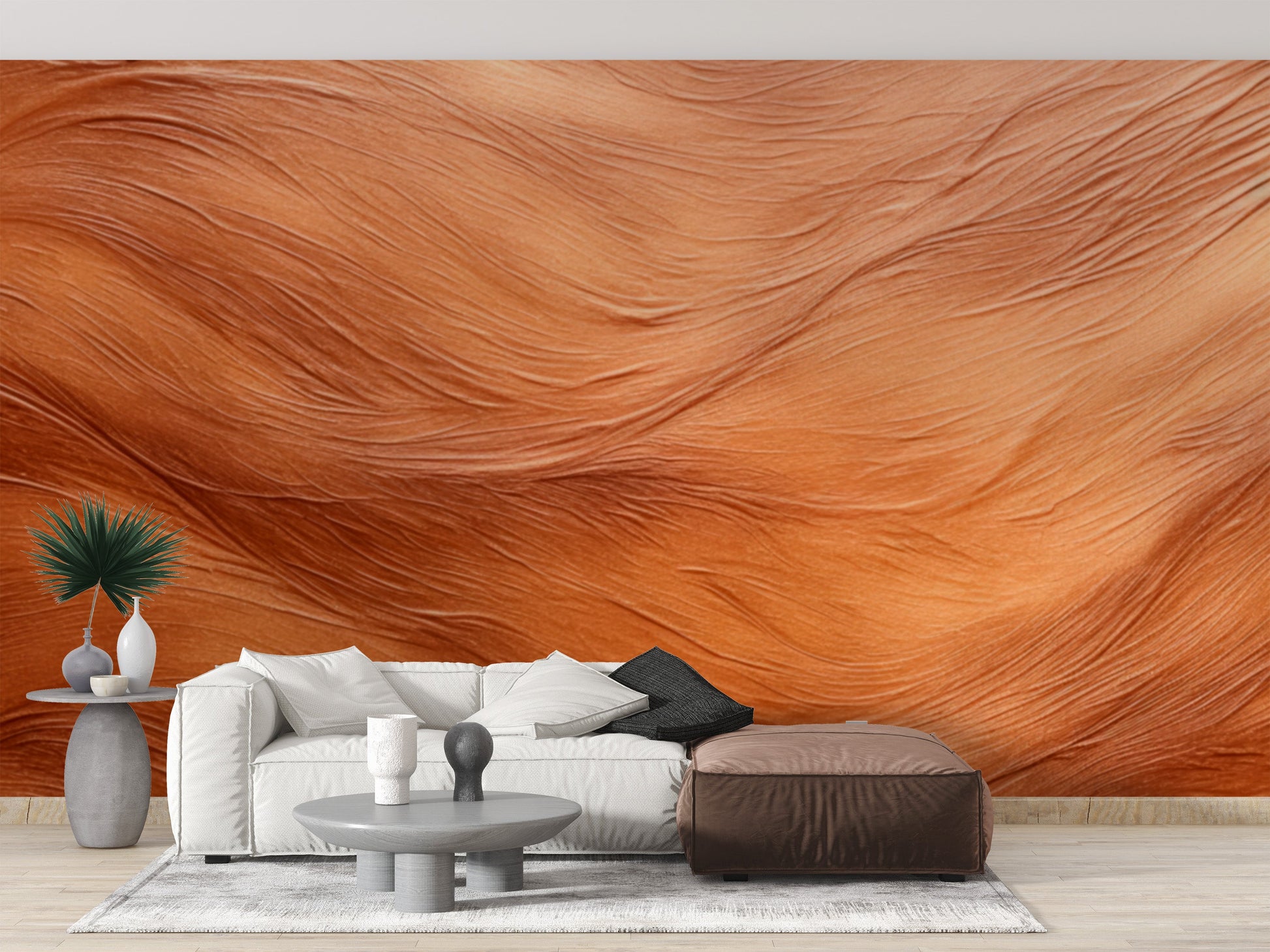 Brown Abstract Wallpaper Mural - Giffywalls