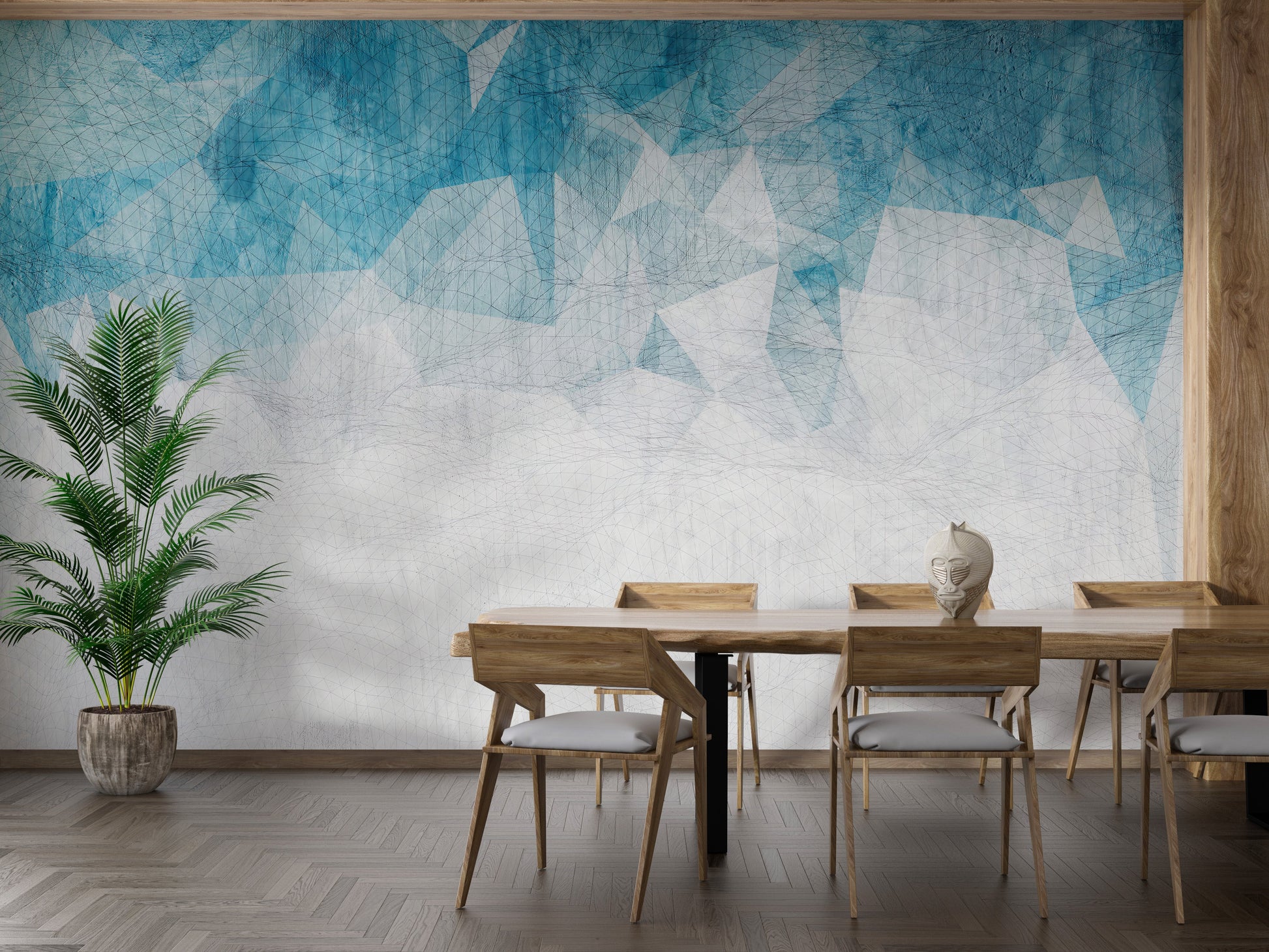 Crumbled Blue Color Wallpaper Murals - Giffywalls