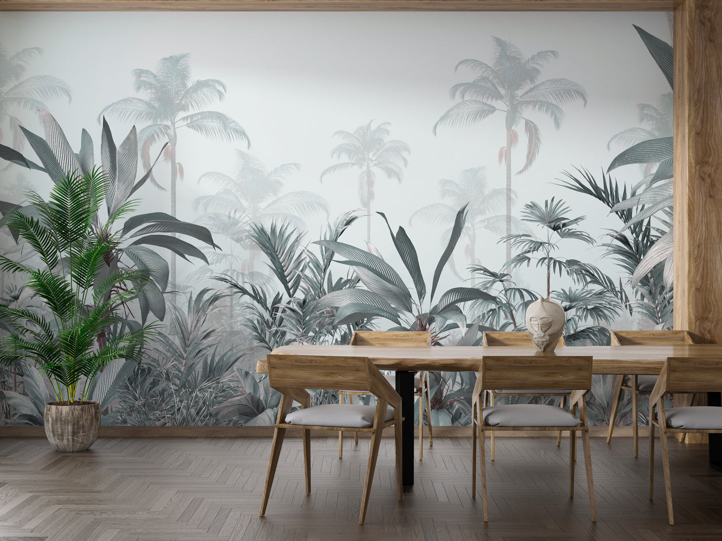 Watercolor Riverside Forest Wallpaper Mural - Giffywalls