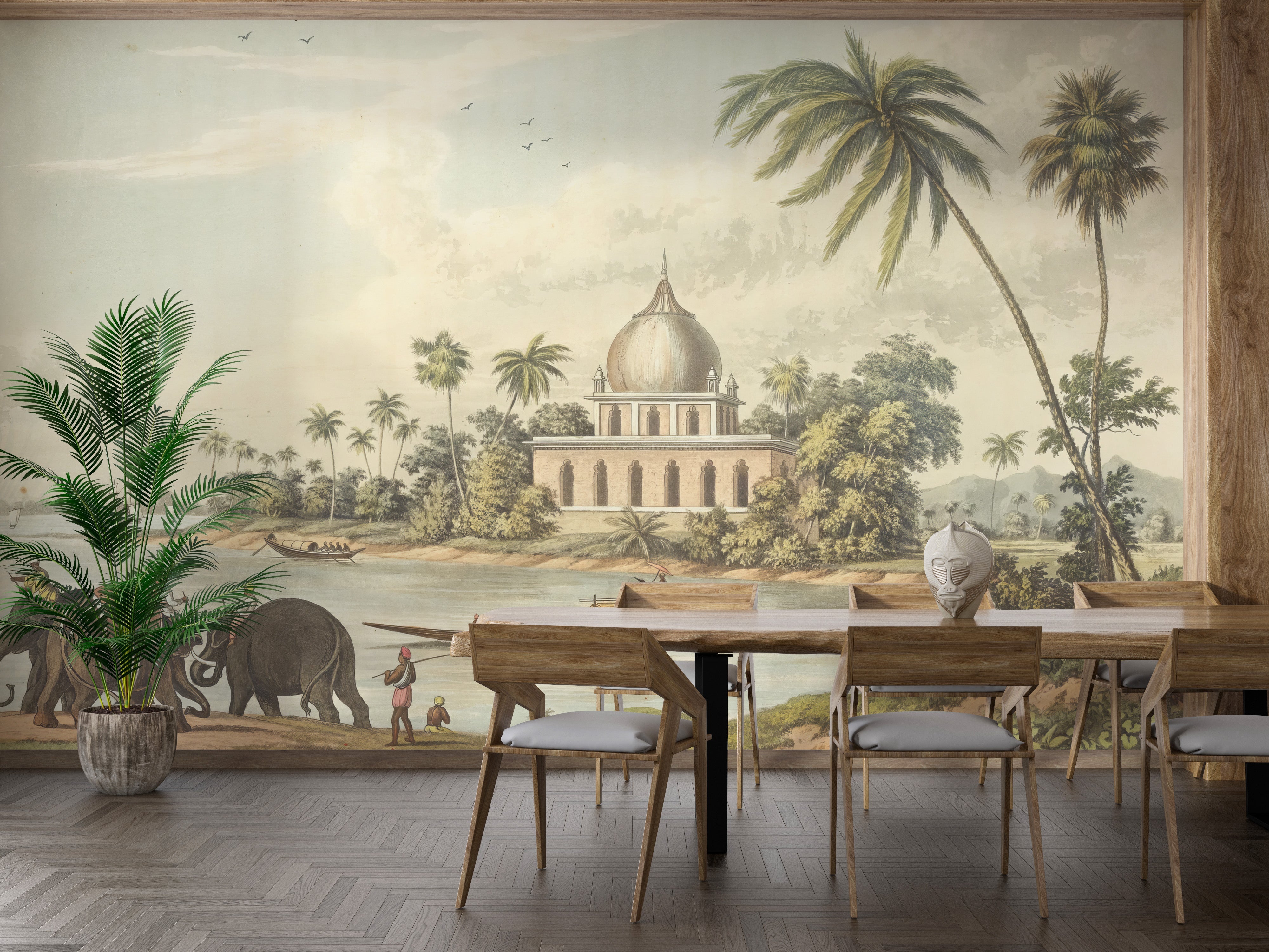 Old Riverside Indian CIty View Wallpaper Murals - Giffywalls