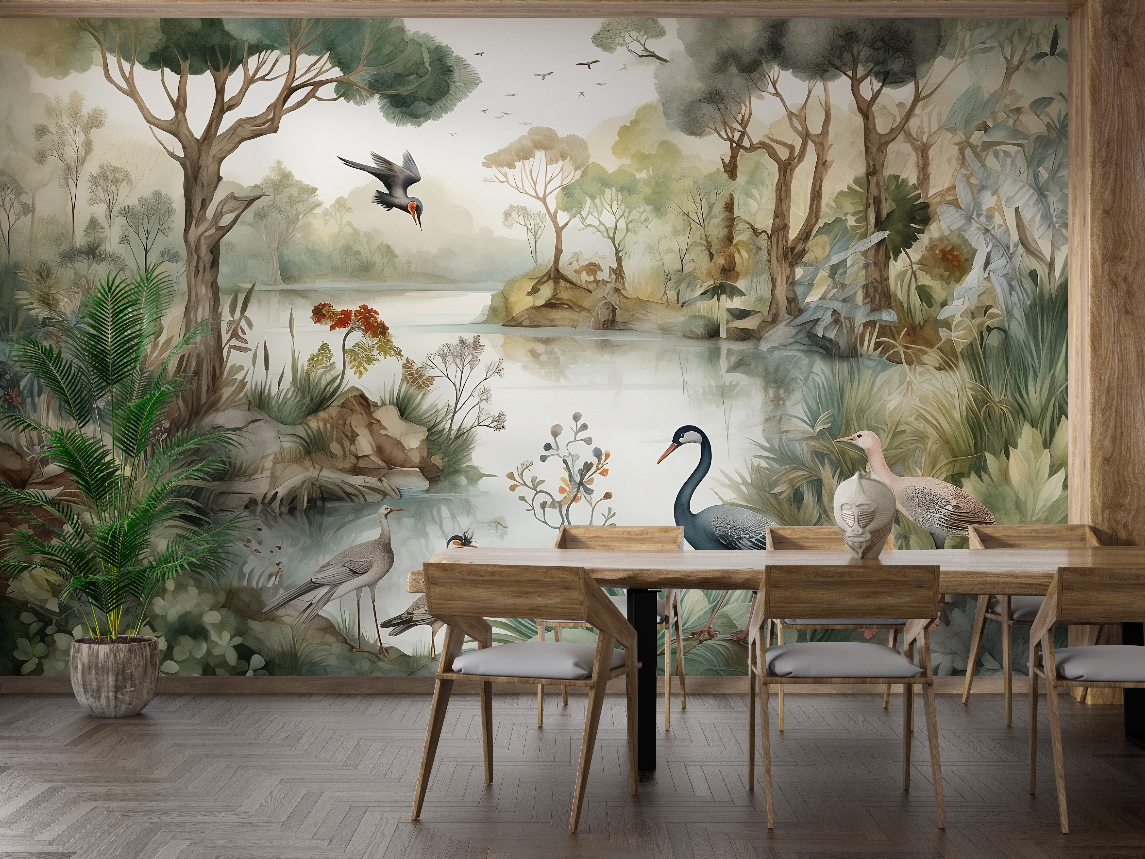 Oasis Lakeside Wallpaper Mural - Giffywalls