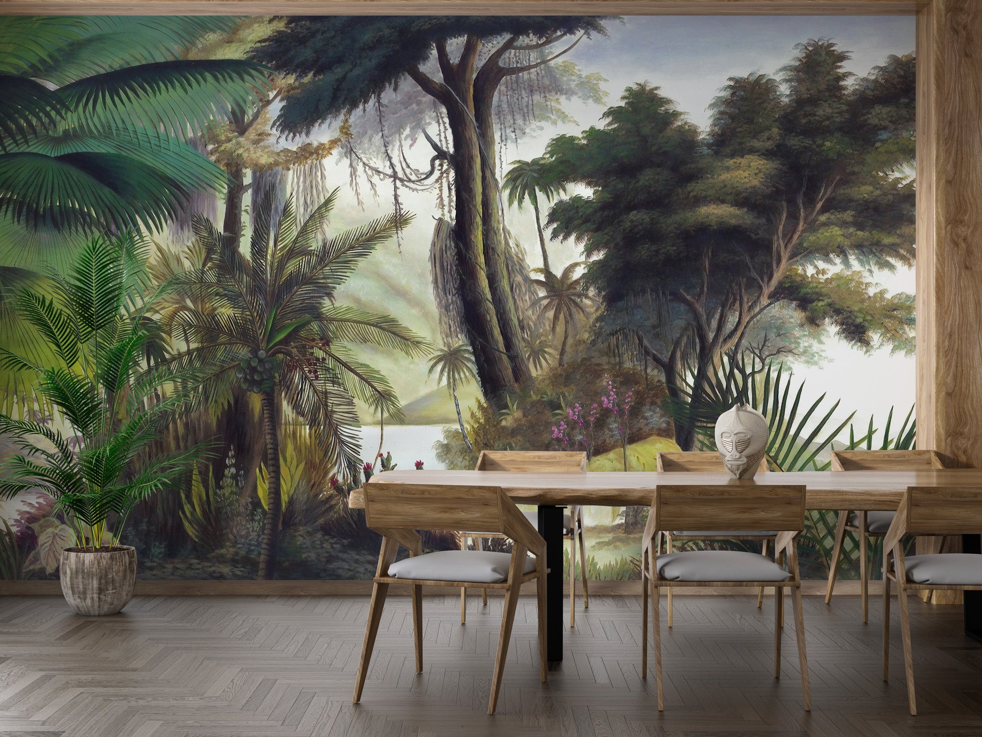 Enchanting misty rainforest design
