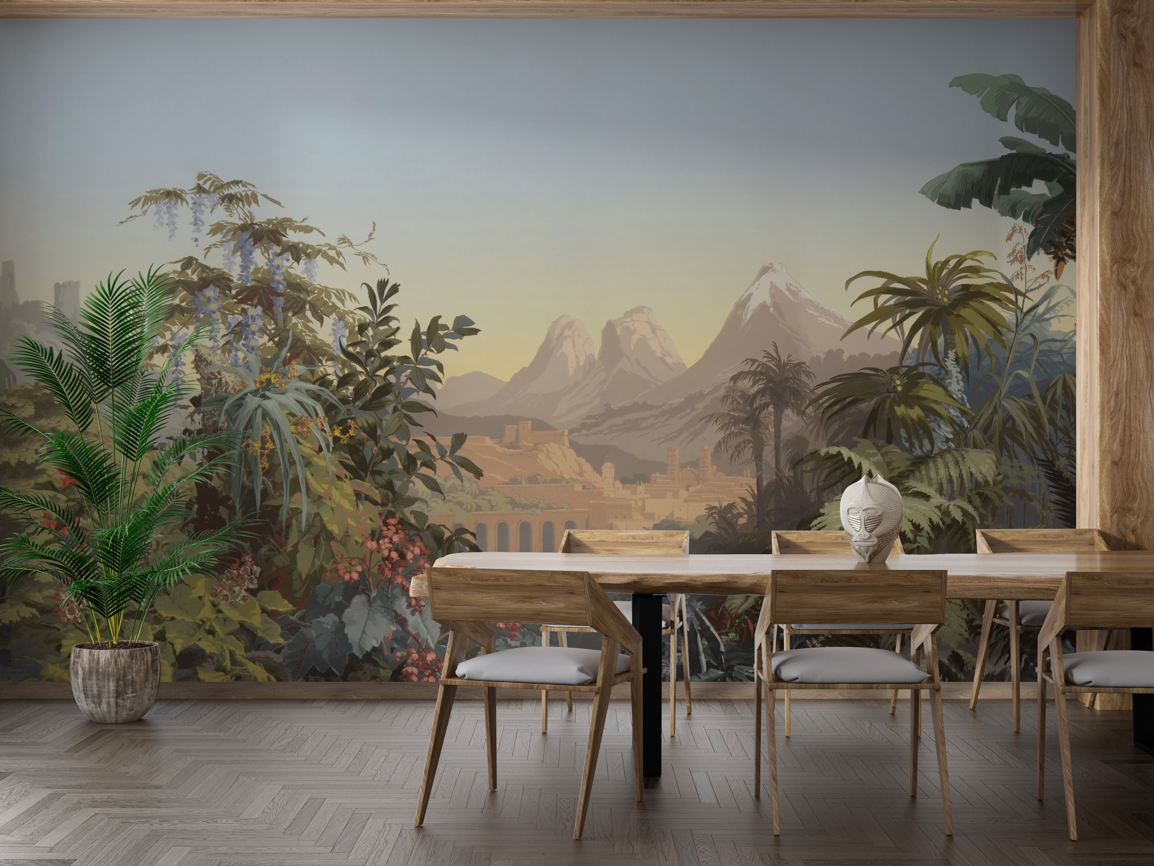 Tropical Forest & Mountains Wallpaper Murals - Giffywalls