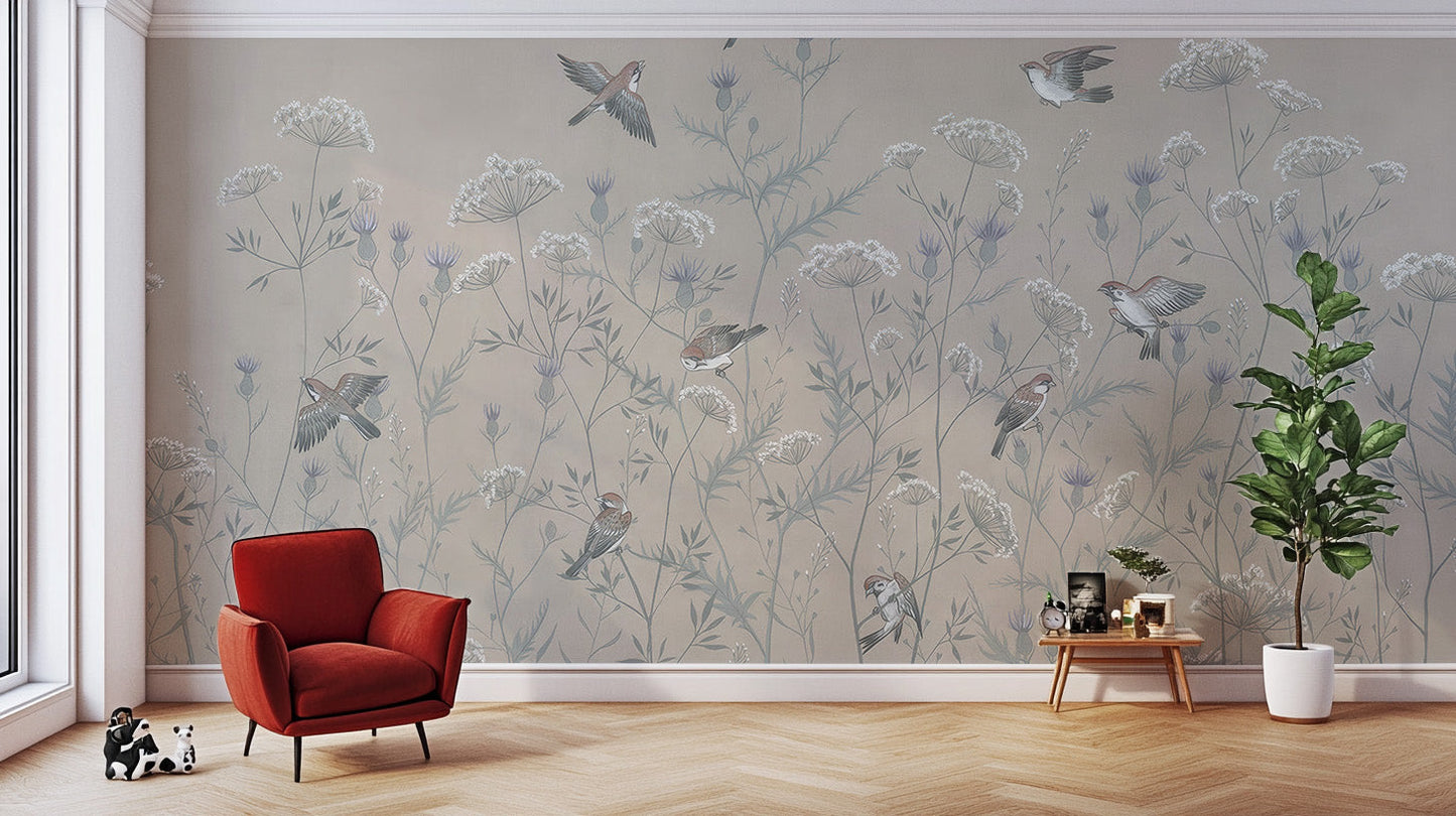 Enchanted Aviary Ballet Mural - Giffywalls