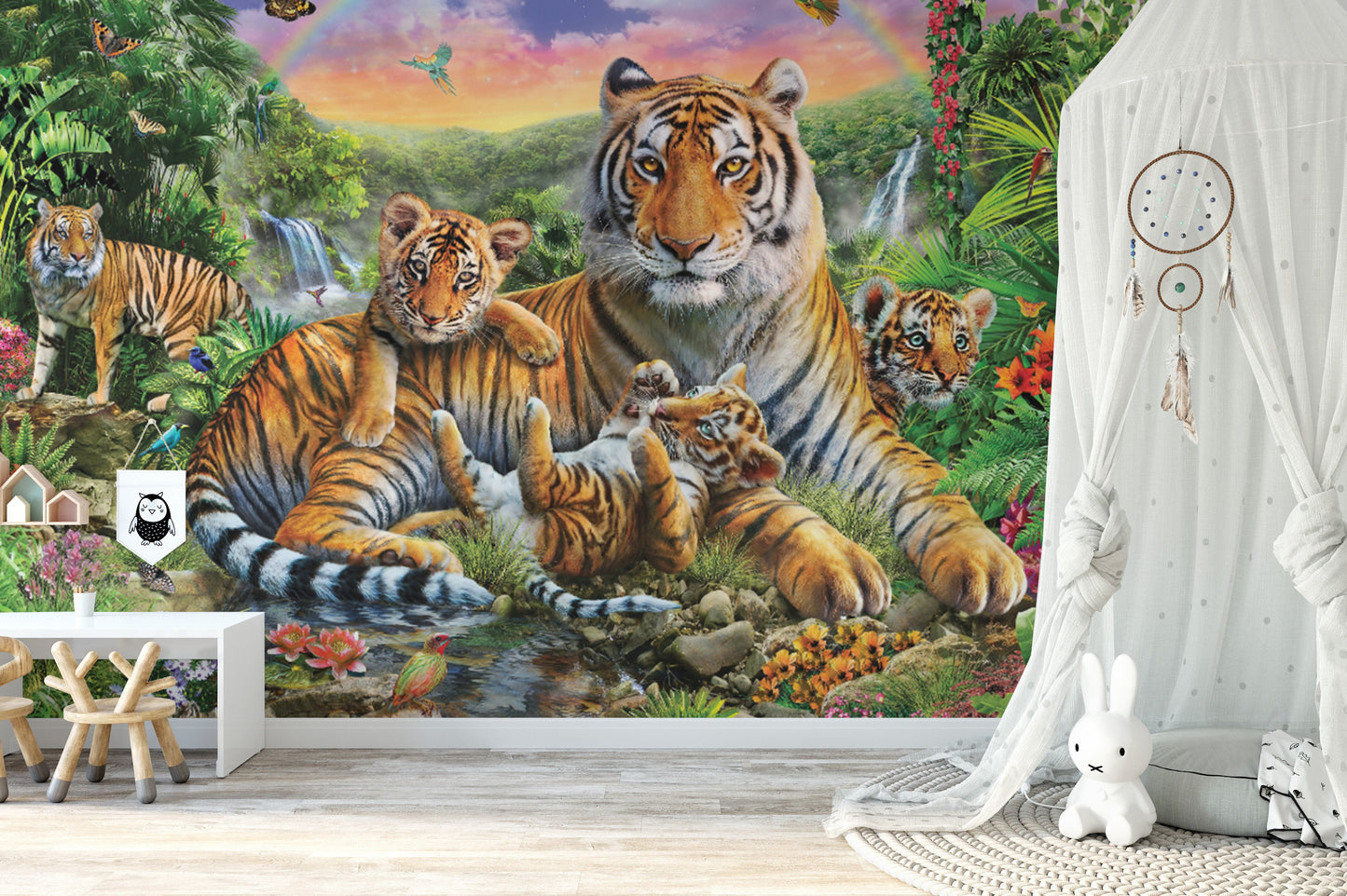 Fierce Wildlife Tiger Wall Mural
