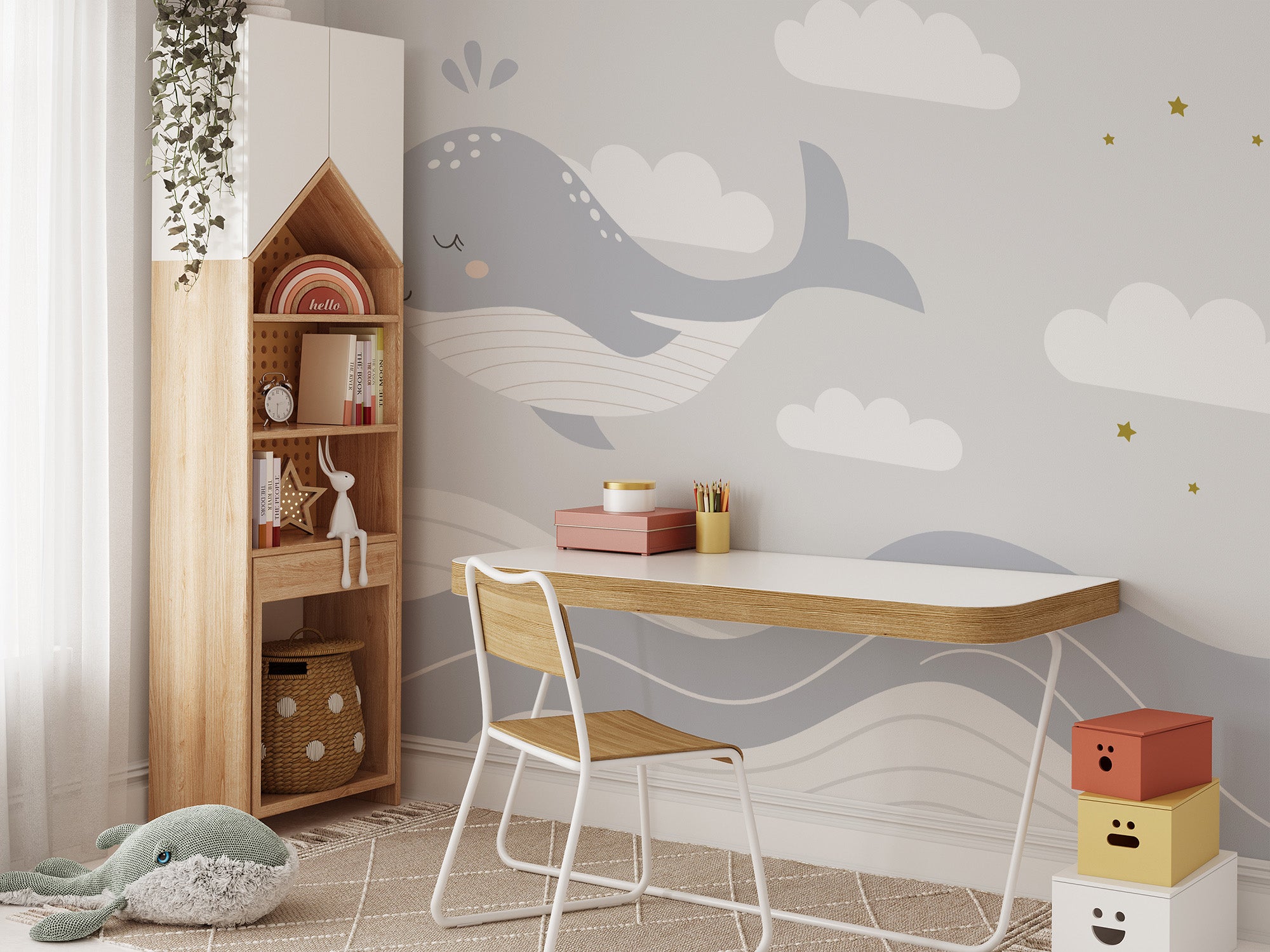 Whale Dreams Wall Mural - Giffywalls